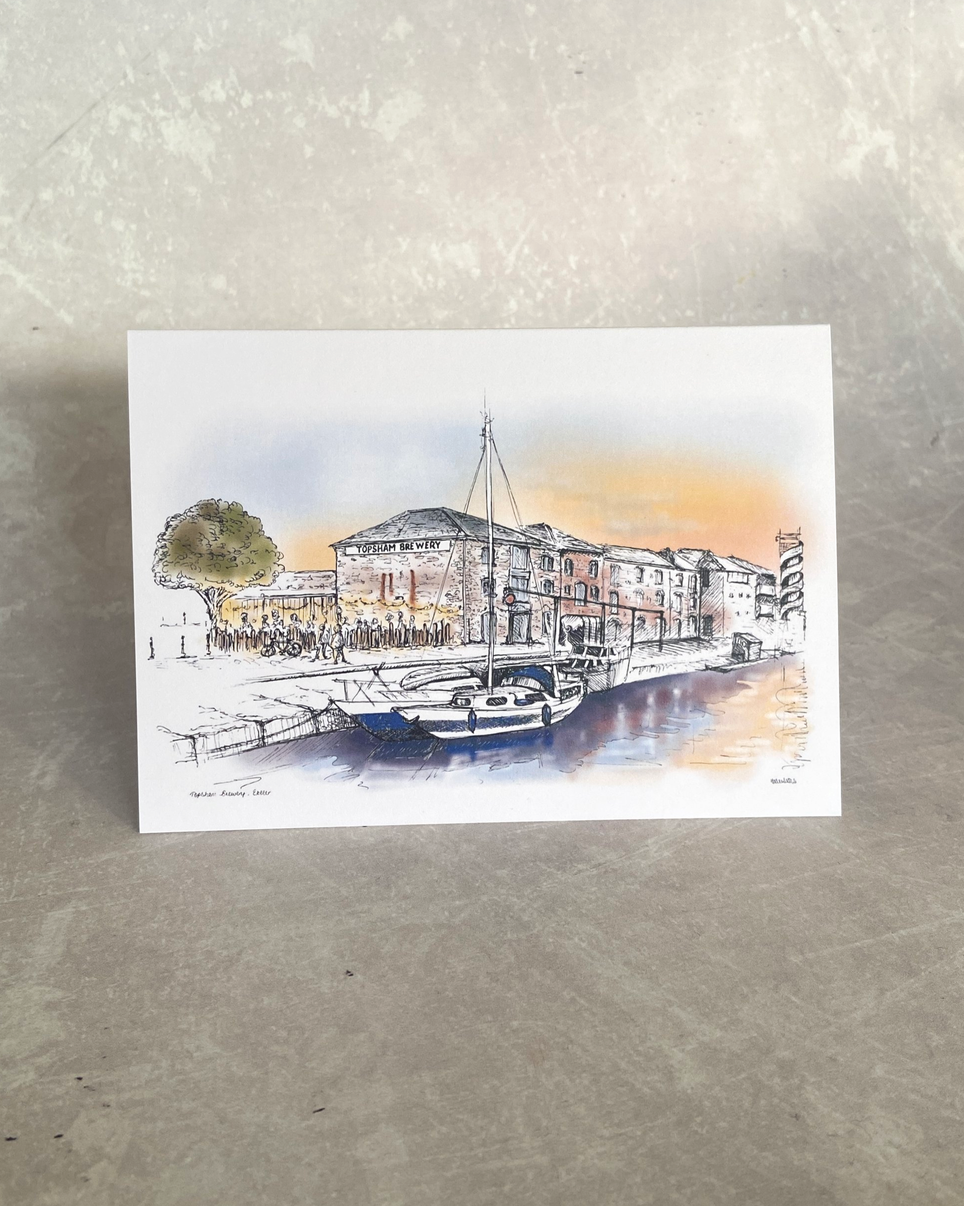 Topsham Brewery, Exeter, greetings card