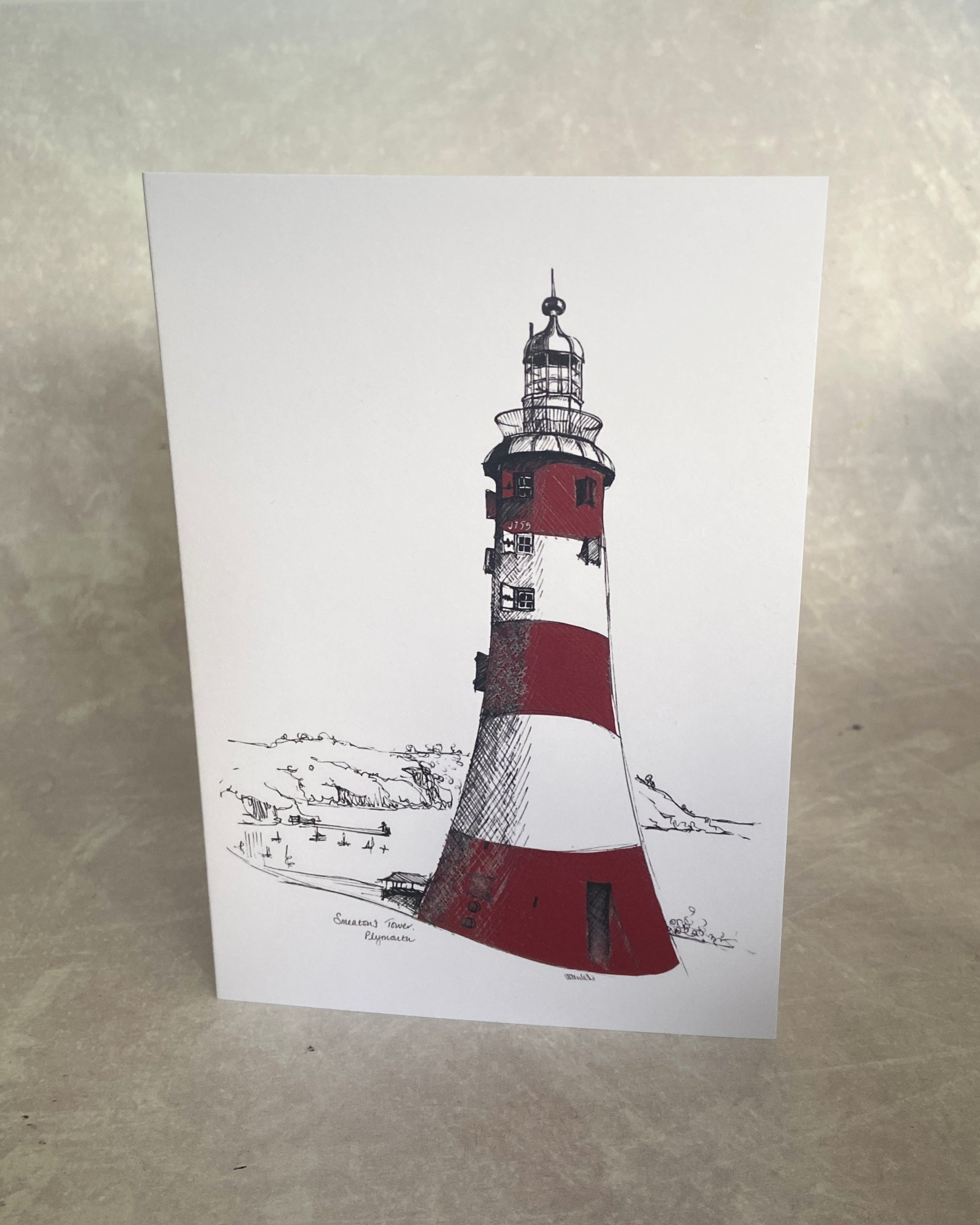 Smeaton's Tower, Plymouth greetings card