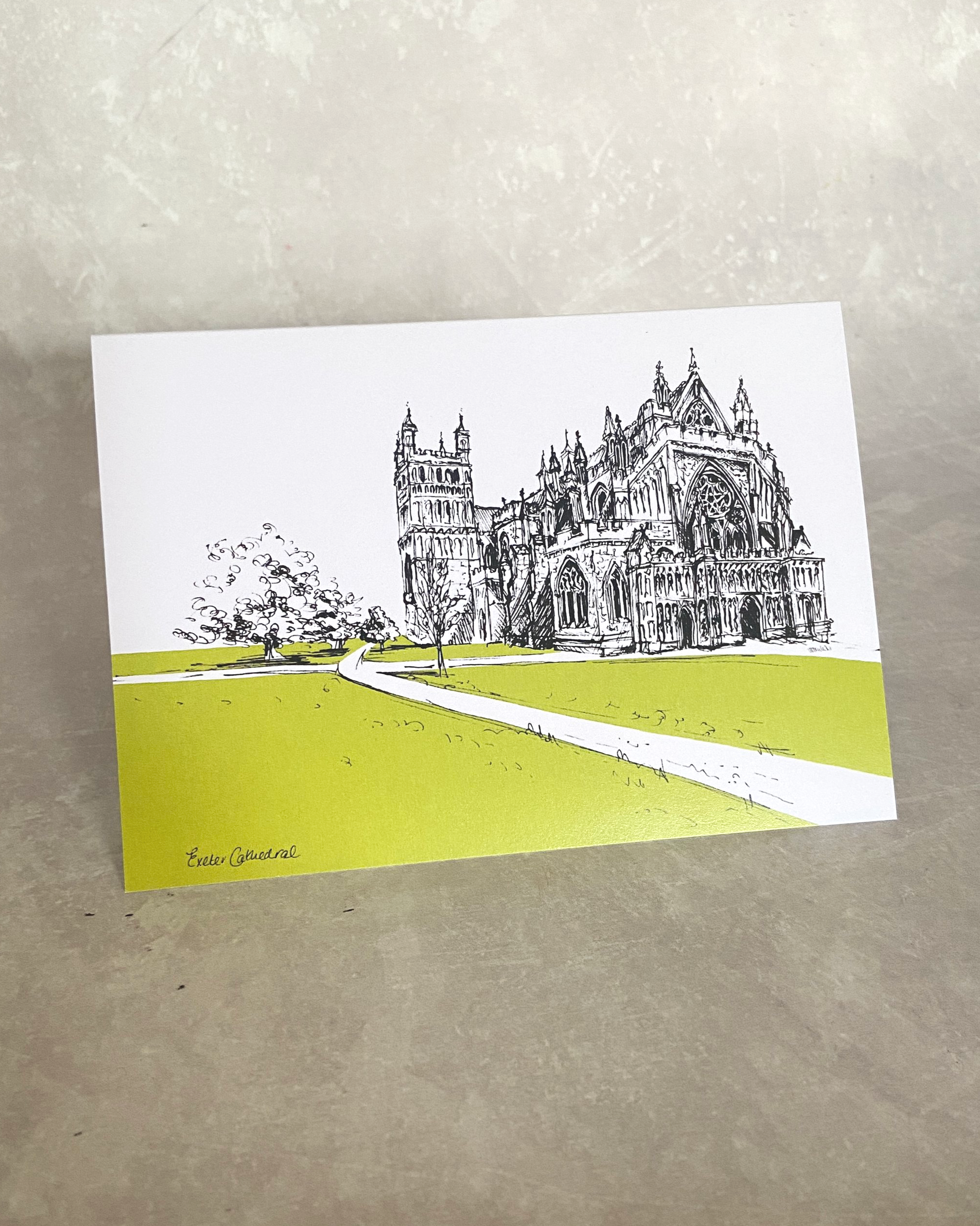 Exeter Cathedral, Exeter, Devon greetings card
