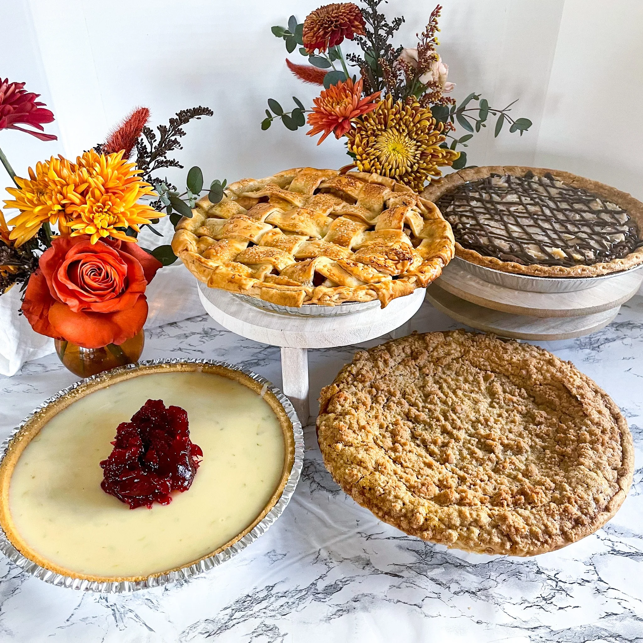 My favorite season is here  PIE SEASON! 🥧
I started baking Thanksgiving pies back in high school, selling them to teachers out of the Home Ec room (shoutout to Mrs. Spotz for teaching me everything I know 💛). Over the years, my pies have made their