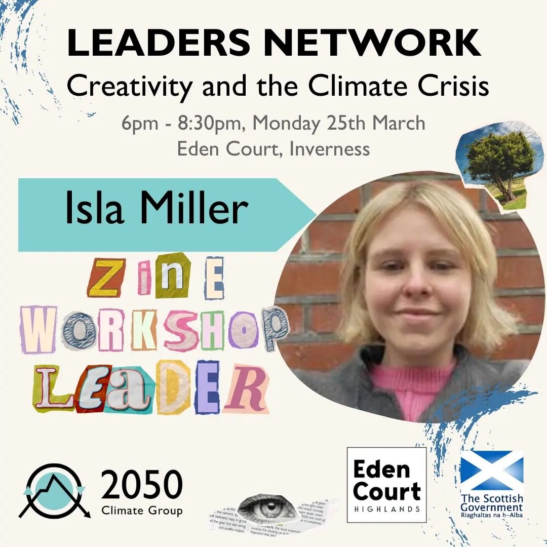 Introducing our Zine Workshop Leader, Isla Miller 🎉

There are still some spaces available to join us tonight, it's free and a great opportunity to get creative with other members of the climate community. Sign up via the link in our bio 🔗

About I