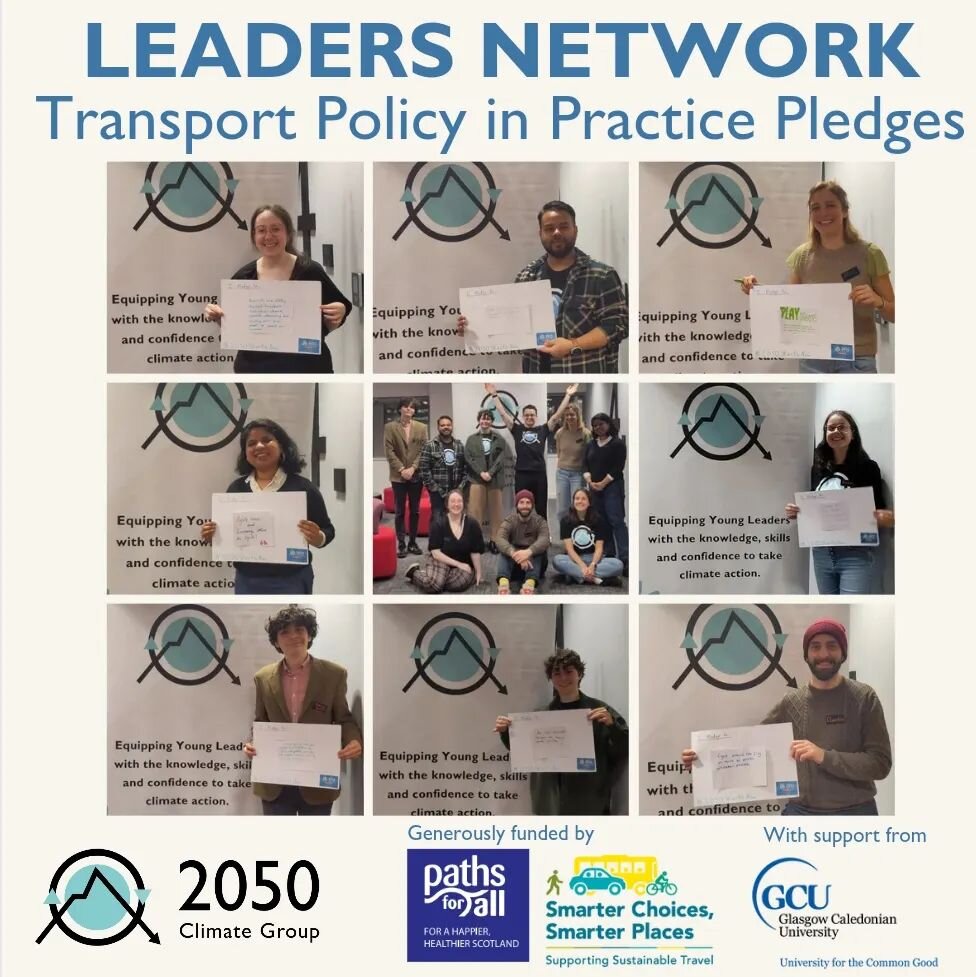 Our Leaders Network and Policy subgroup joined up to host our event, Transport Policy in Practice last week 🤝📍

One of the outcomes of this event was that our participants made a personal pledge relating to transport and/or climate action. 

This e