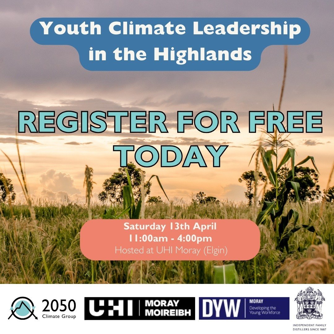 Just two days left before our event: Youth Climate Leadership in the Highlands! 📢

If you're 18 - 35 years old and interested in climate action then you should register for this event for free using the link in our bio 🔗

Saturday 13th, 11am - 4pm 