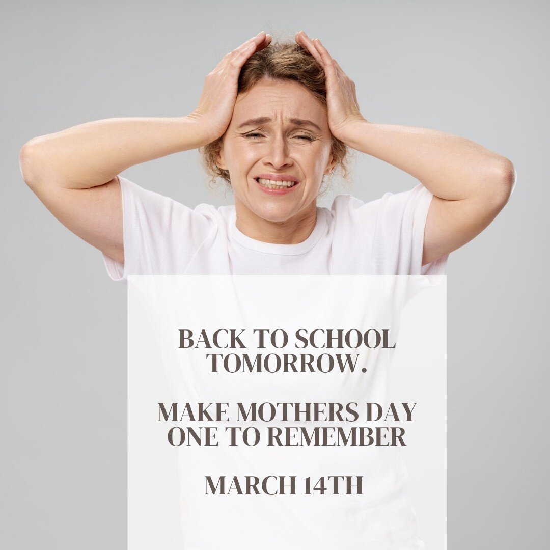 Yeah.... kiddies are back at school on Monday.

Now you need to spend a little bit you time.  Try with one of our Makeover or Boudoir Sessions. 

We are taking bookings now! .... for after 12th April ☎️