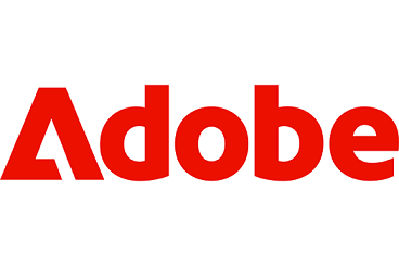 Adobe logo in red text on a white background