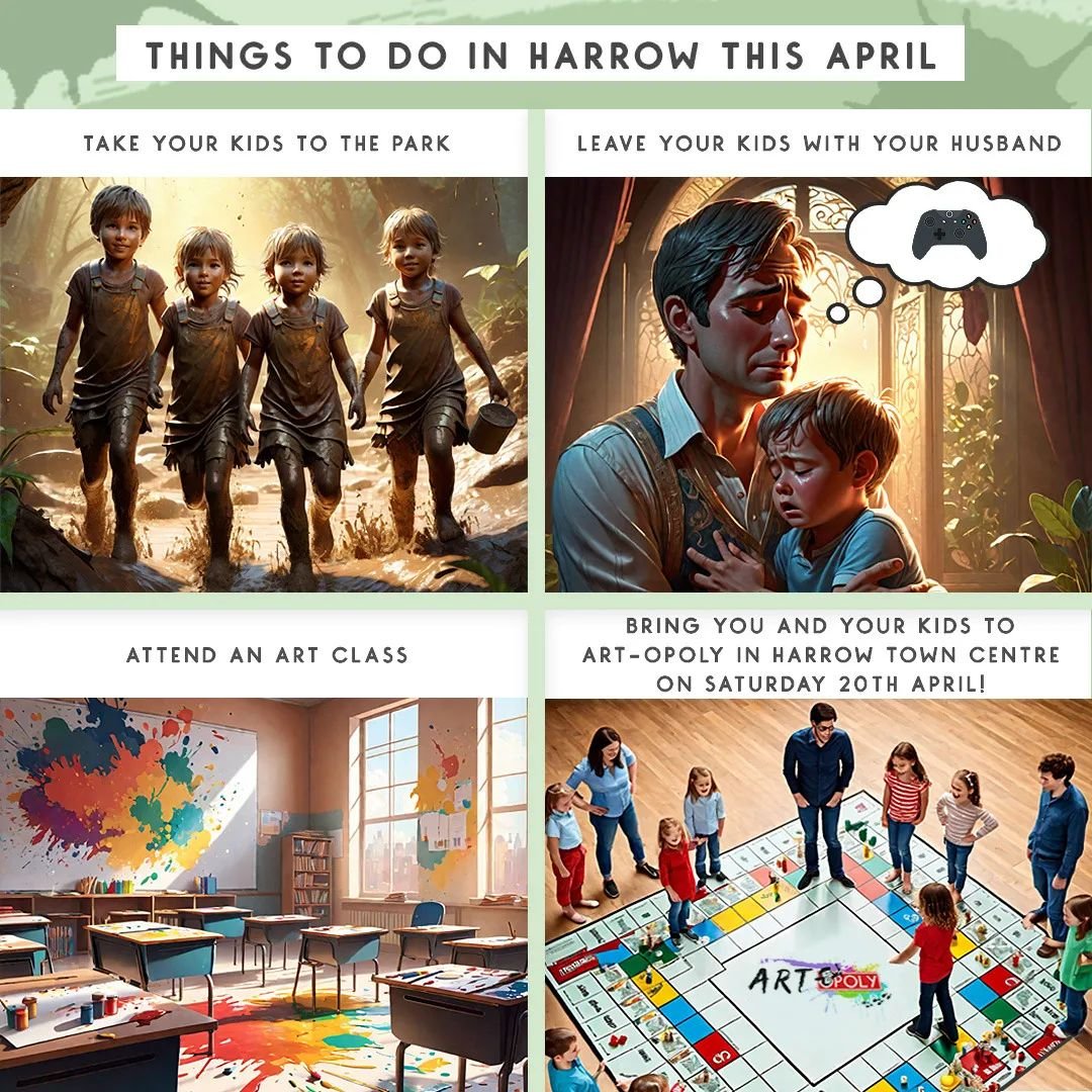 🎨✨ Heard it here first! 😆
.
Don't miss your chance to join us for FREE at ART-OPOLY, the giant street art board game taking over Harrow Town Centre for one day only! 😮
.
Immerse yourself in creativity and fun as you navigate through this unique gi