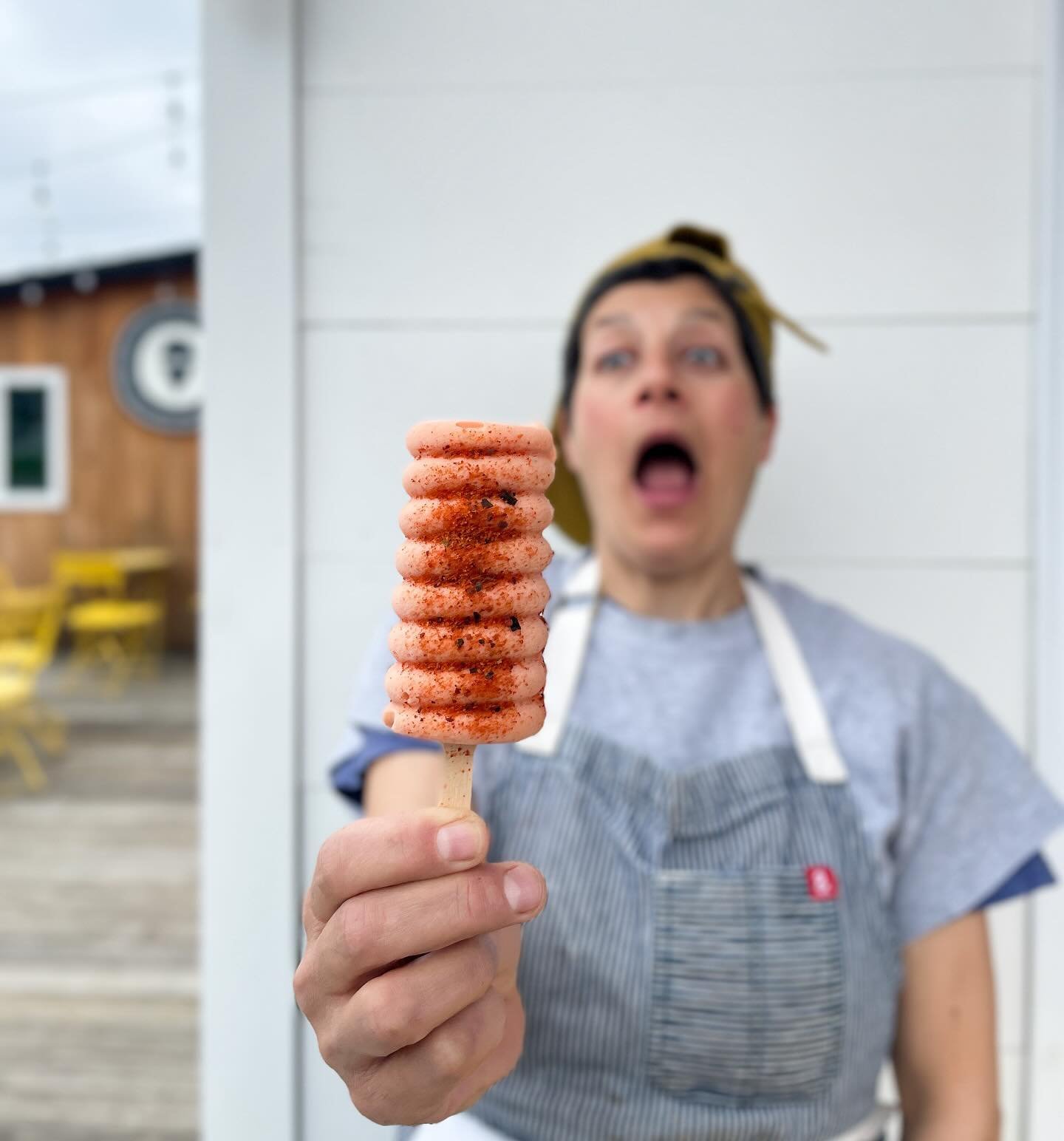 Our sorbet pops are back and our newest flavor is so so so goooood! Just look at Jen&rsquo;s face 😂 The excitement is real 😁😁

Creamy guava sorbet with our house tajin blend using our favorite @burlapandbarrel spices: Silk Chili, Kashmiri Chili &a
