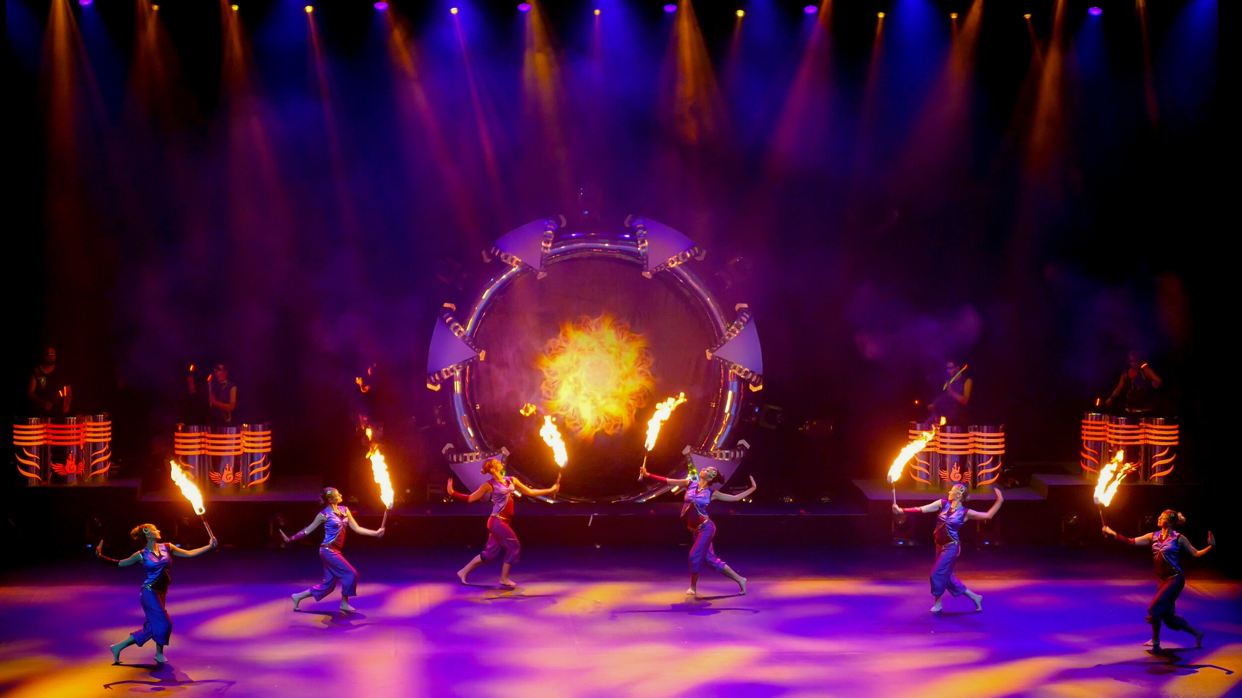 PHOENIX Fire Gymnasts, Illuminaire Show, Al Ain, United Arab Emirates