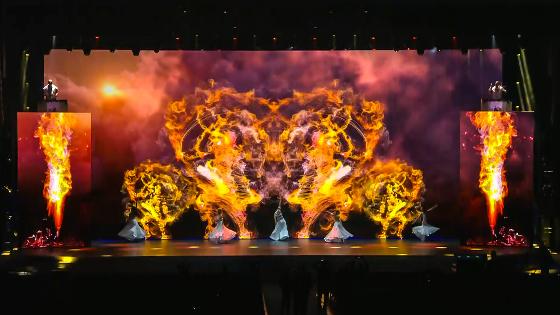 PHOENIX Modern Dance with LED Drums and Interactive Background, Corporate Event Reloaded, Festhalle Frankfurt, Germany