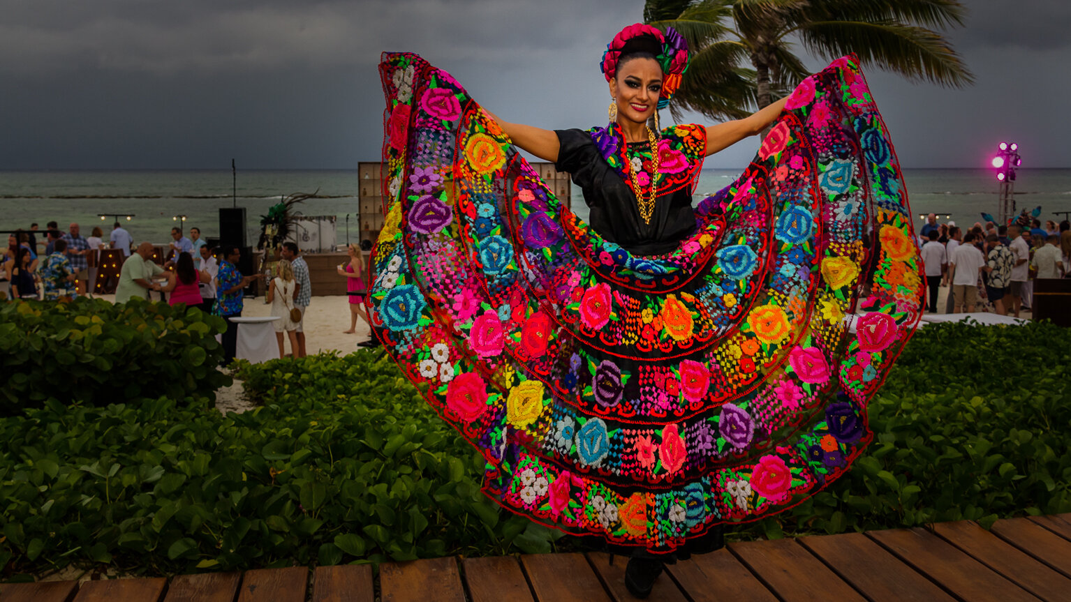 Photo Opportunity with Traditional Mexican Lady, Playa del Carmen, Mexico