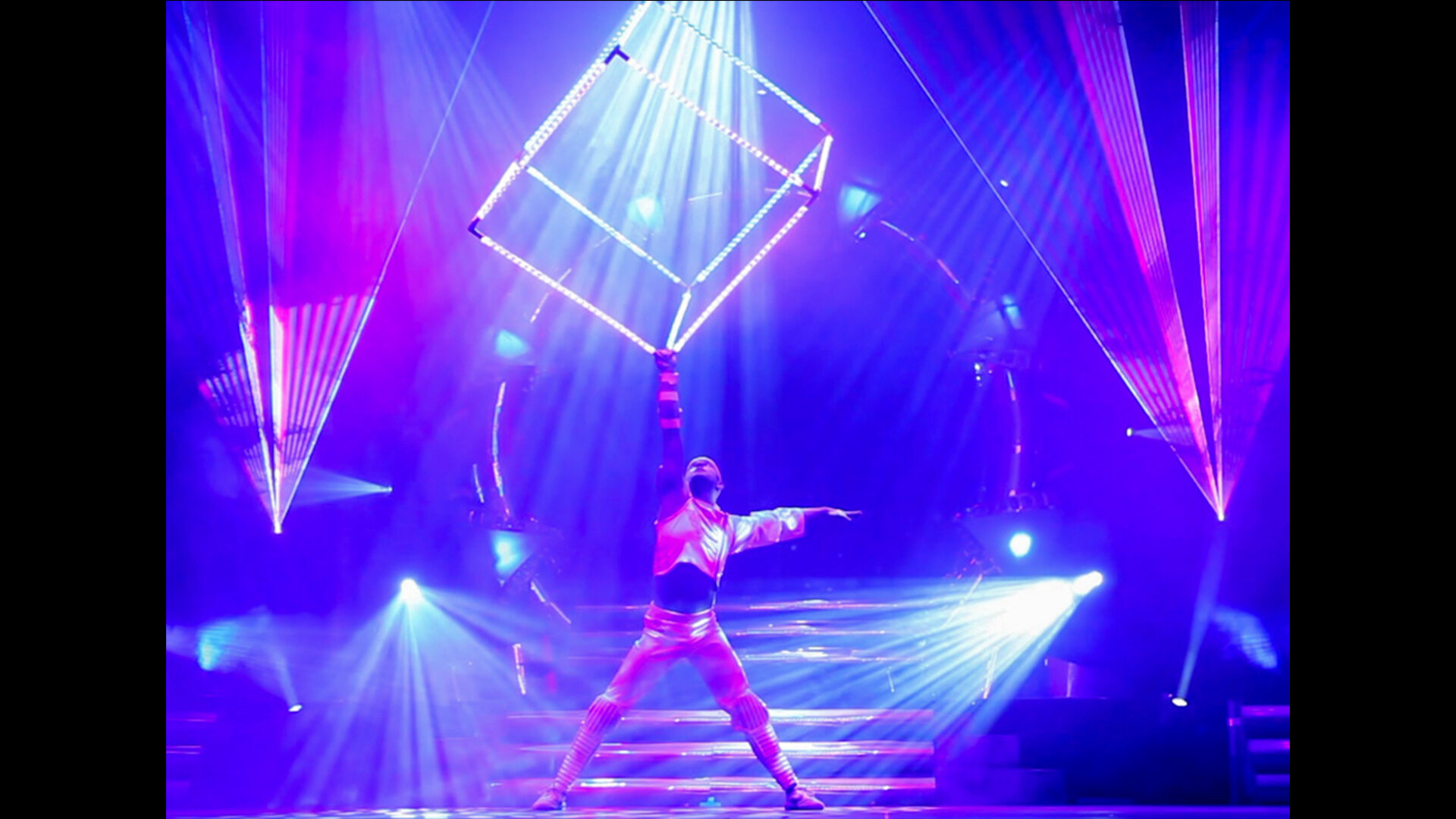 LED Würfel Soloaufführung, Stadthalle Wien, Österreich 