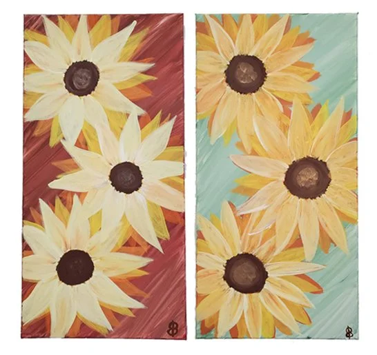 Autumn Sunflowers (10x20) - Choose Background Color!