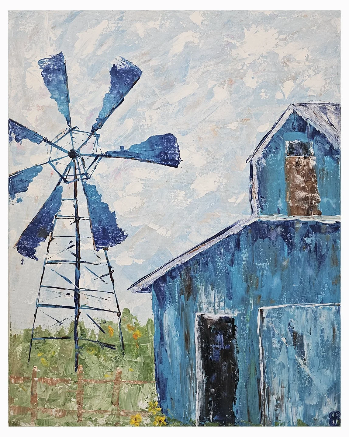 Country Breeze - Palette Knife Painting