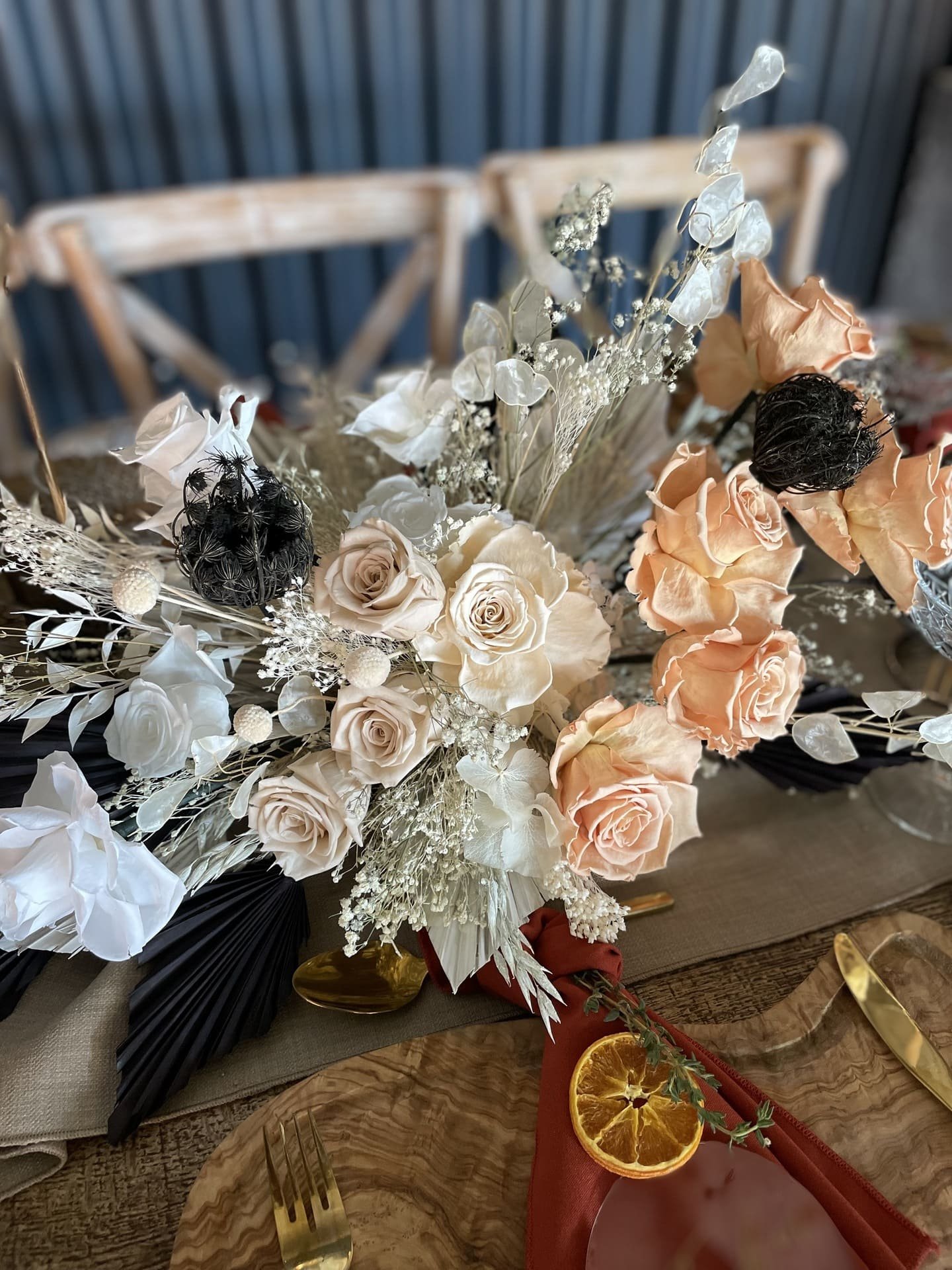 Dried Flower Wedding Tables