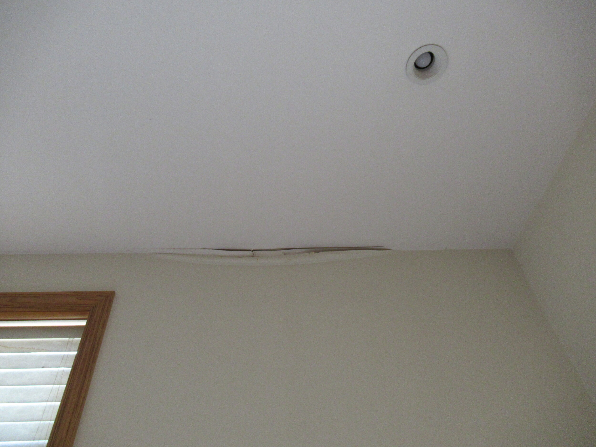 View of Water Damaged Ceiling