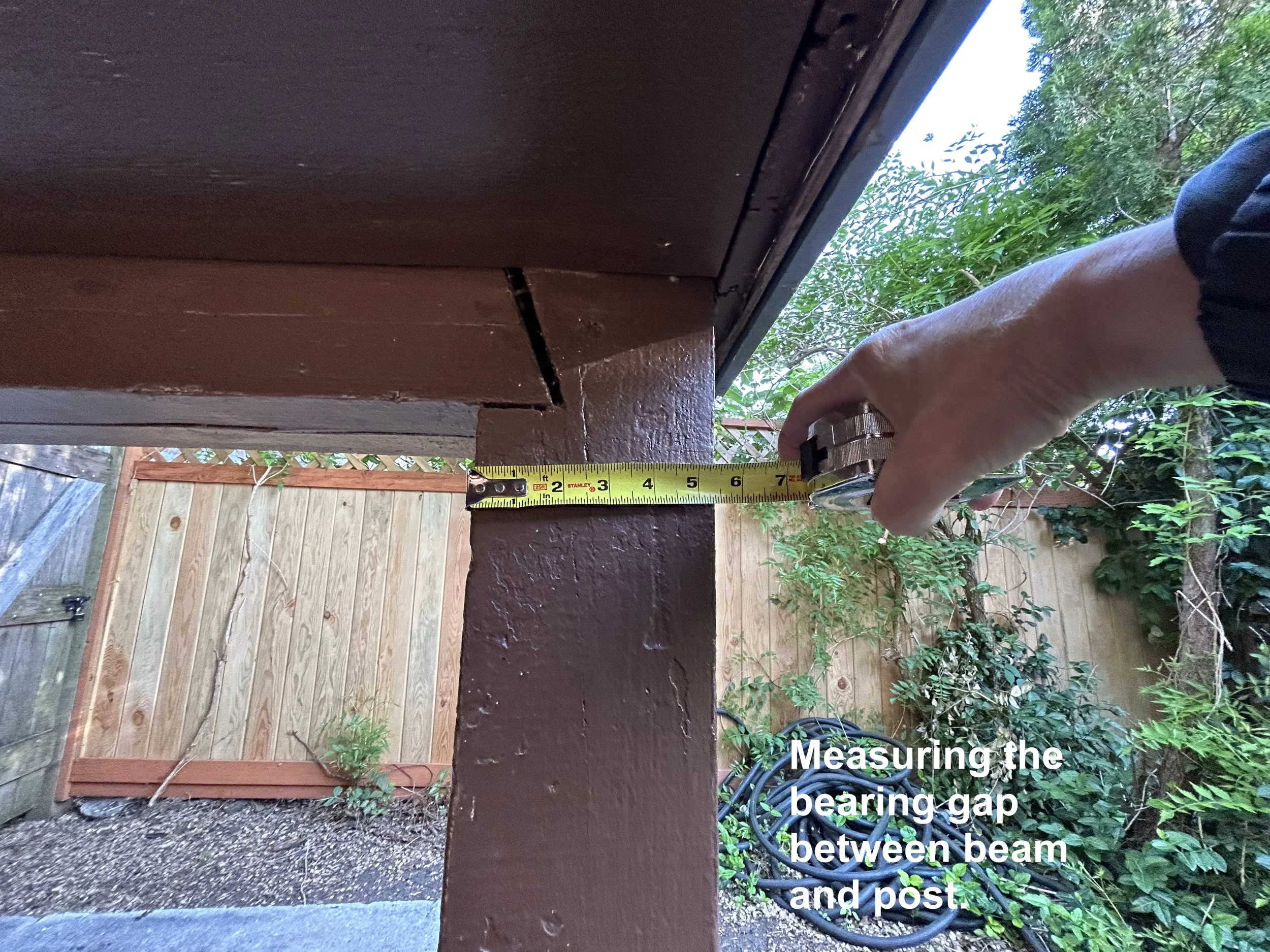 Before measuring gaps at bearing end of post.jpeg