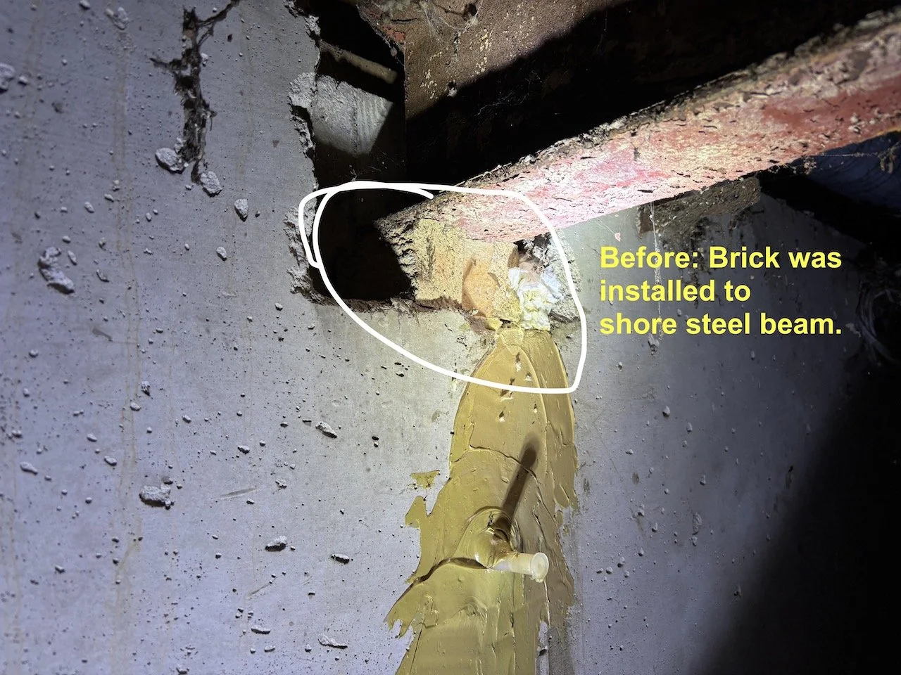 4 Before a brick used as shoring.jpeg