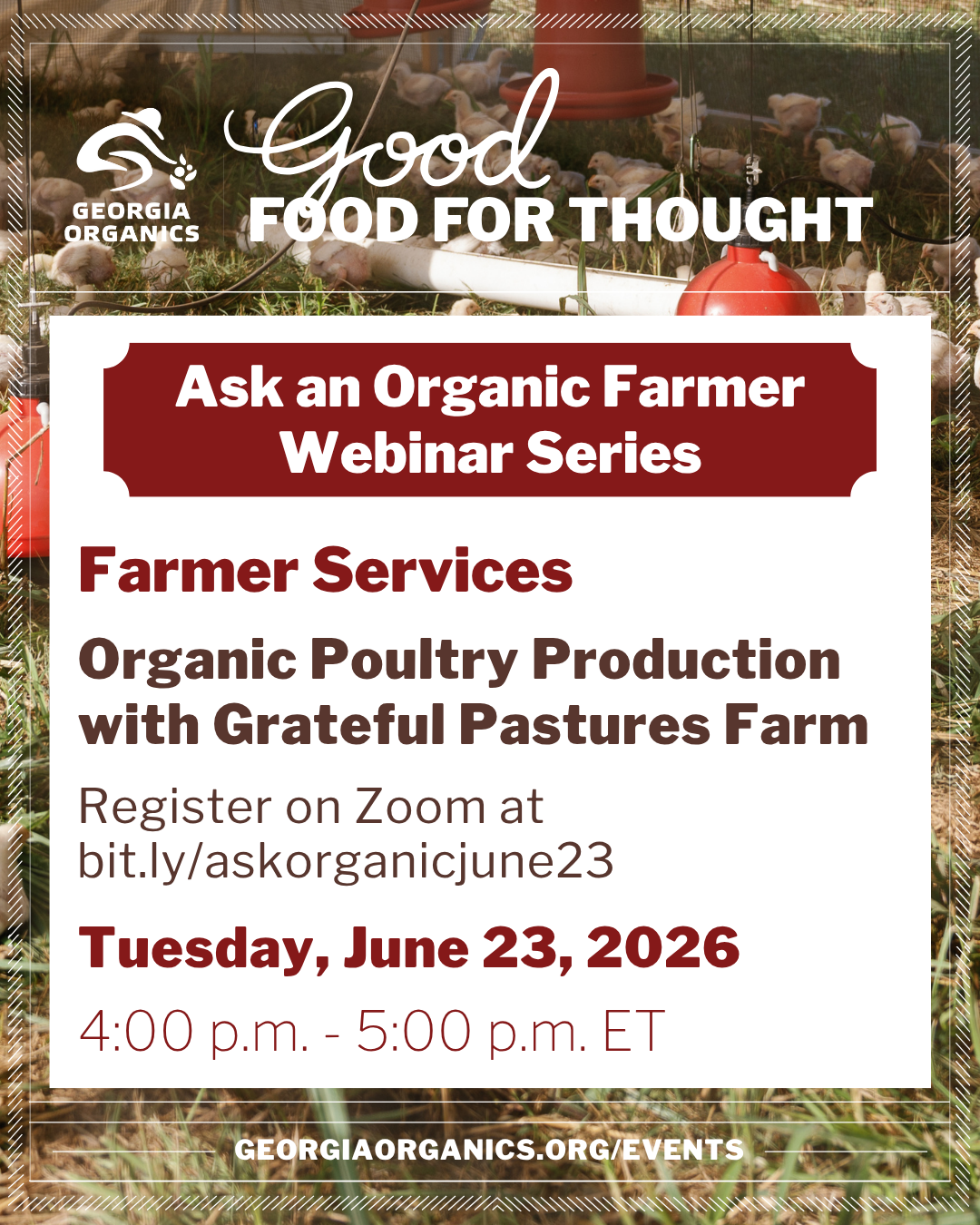 Ask an Organic Farmer: Organic Poultry Production with Grateful Pastures Farm