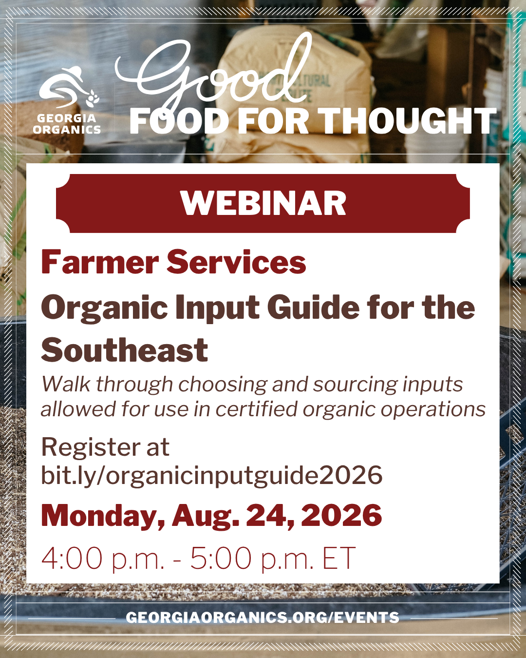Organic Input Guide for the Southeast: How to Source and Choose Allowable Inputs