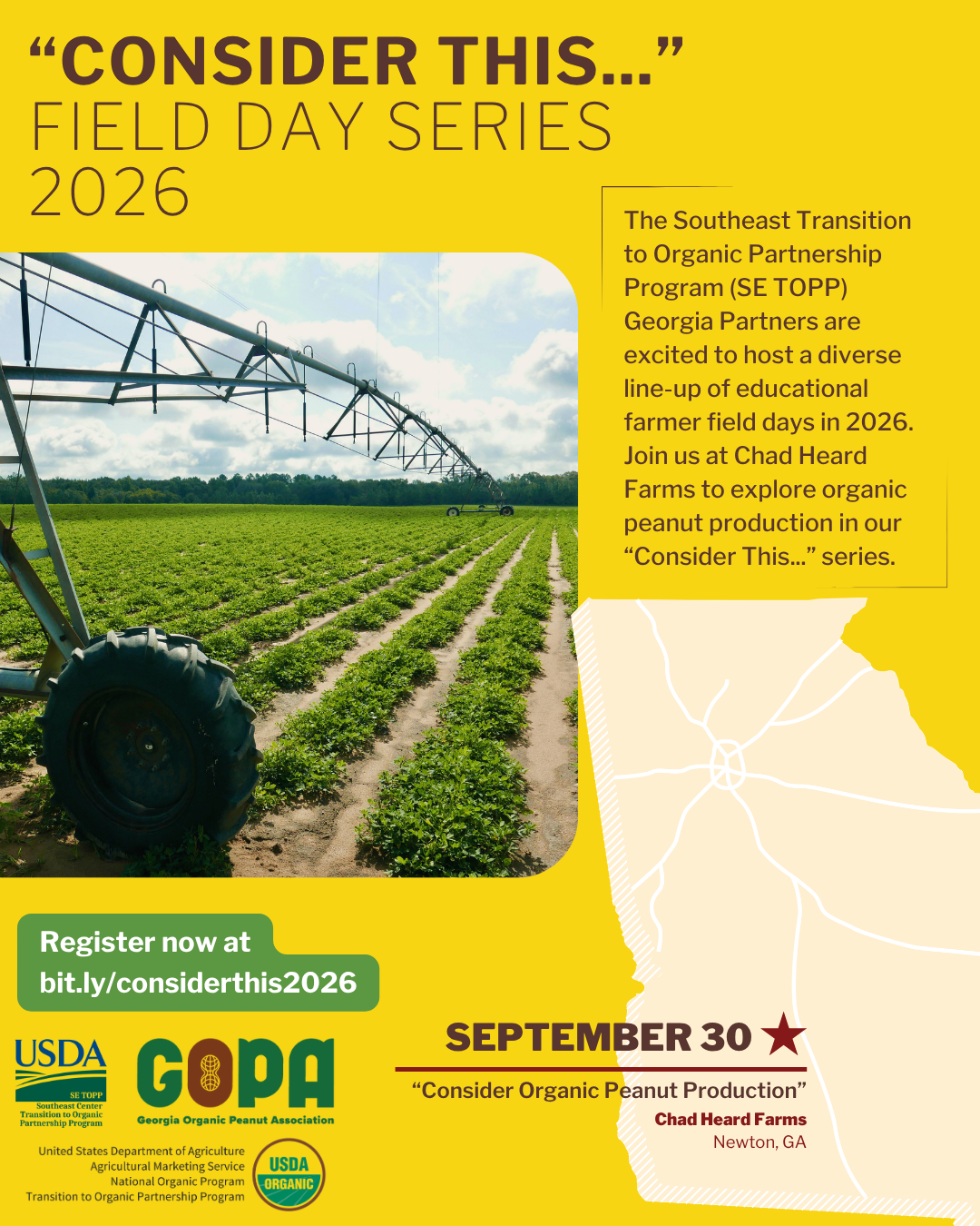 “Consider Organic Peanut Production” Farmer Field Day