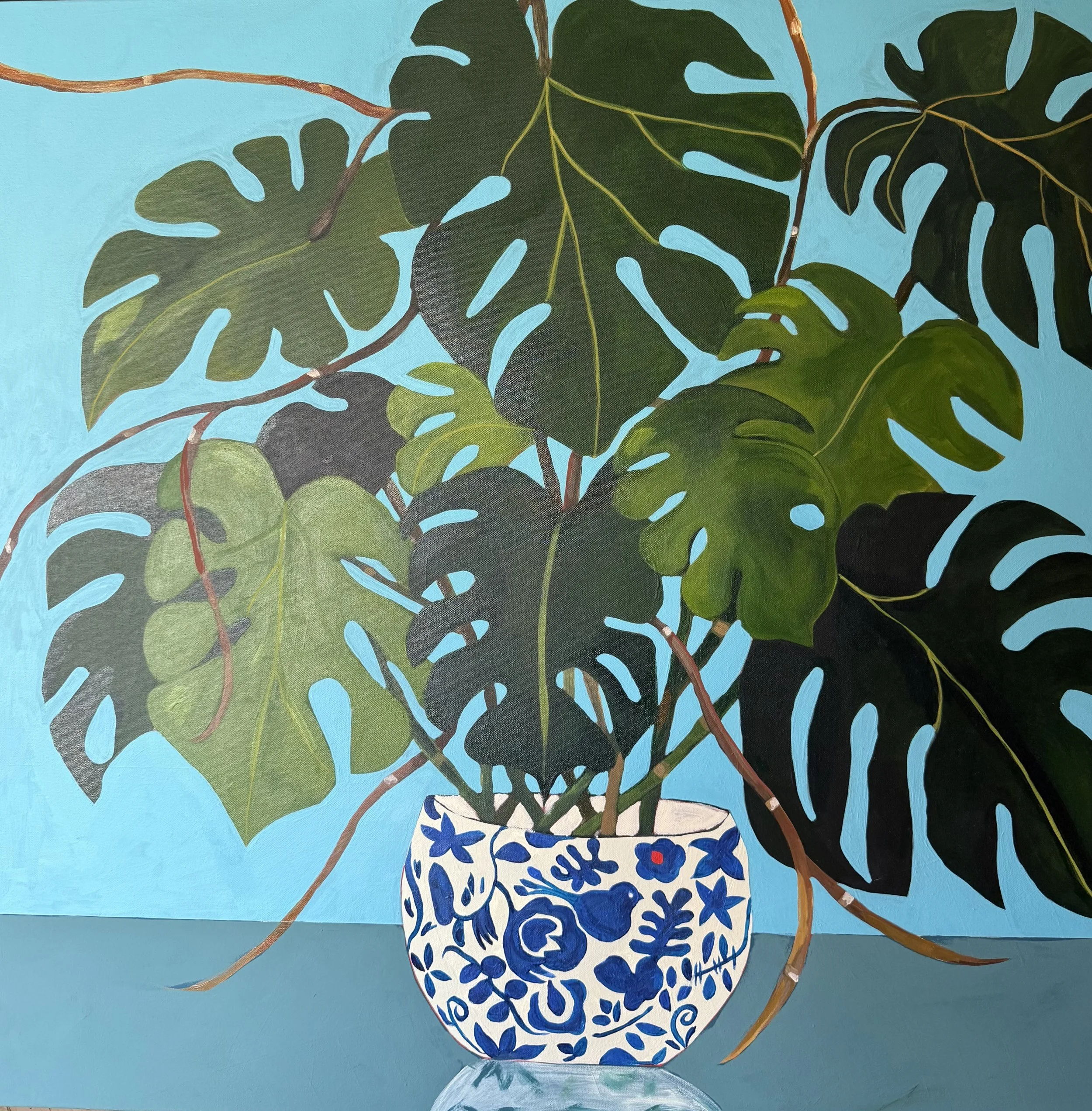 Monstera on Turquoise