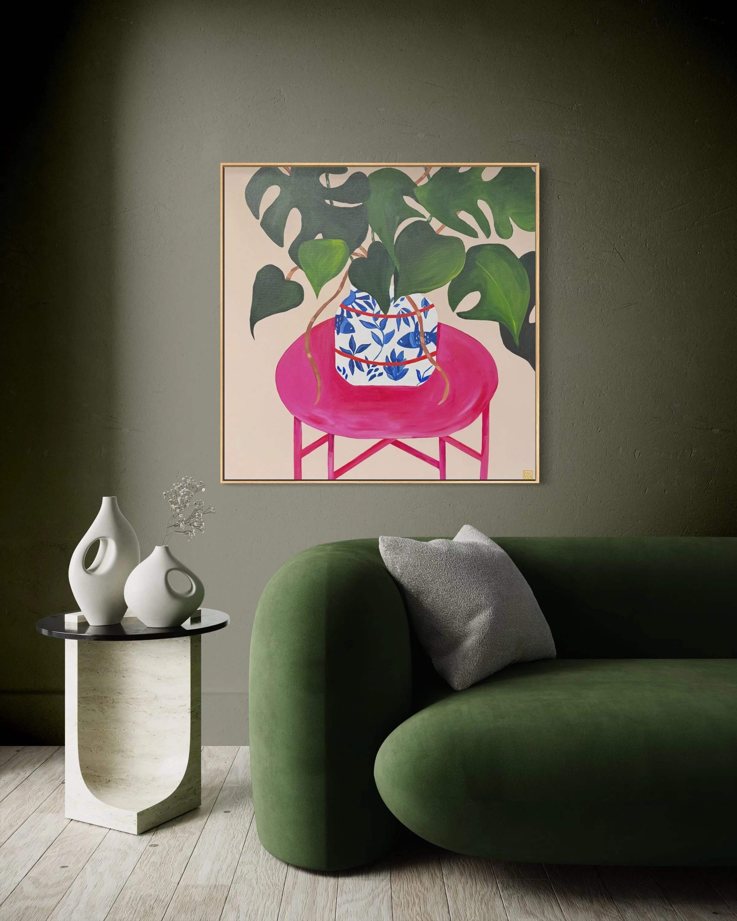 Monstera - Magenta Table