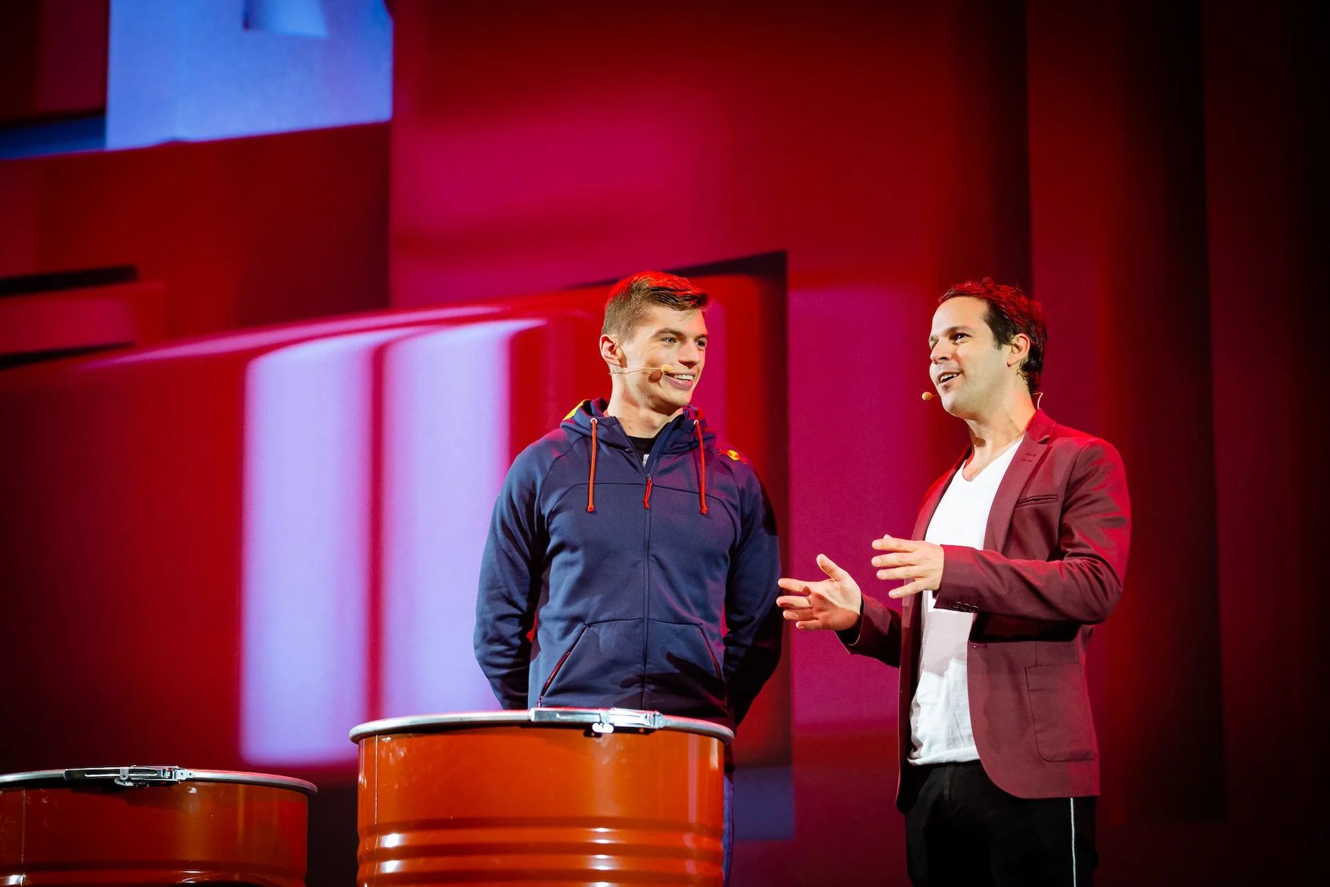 Victor Mids en Max Verstappen