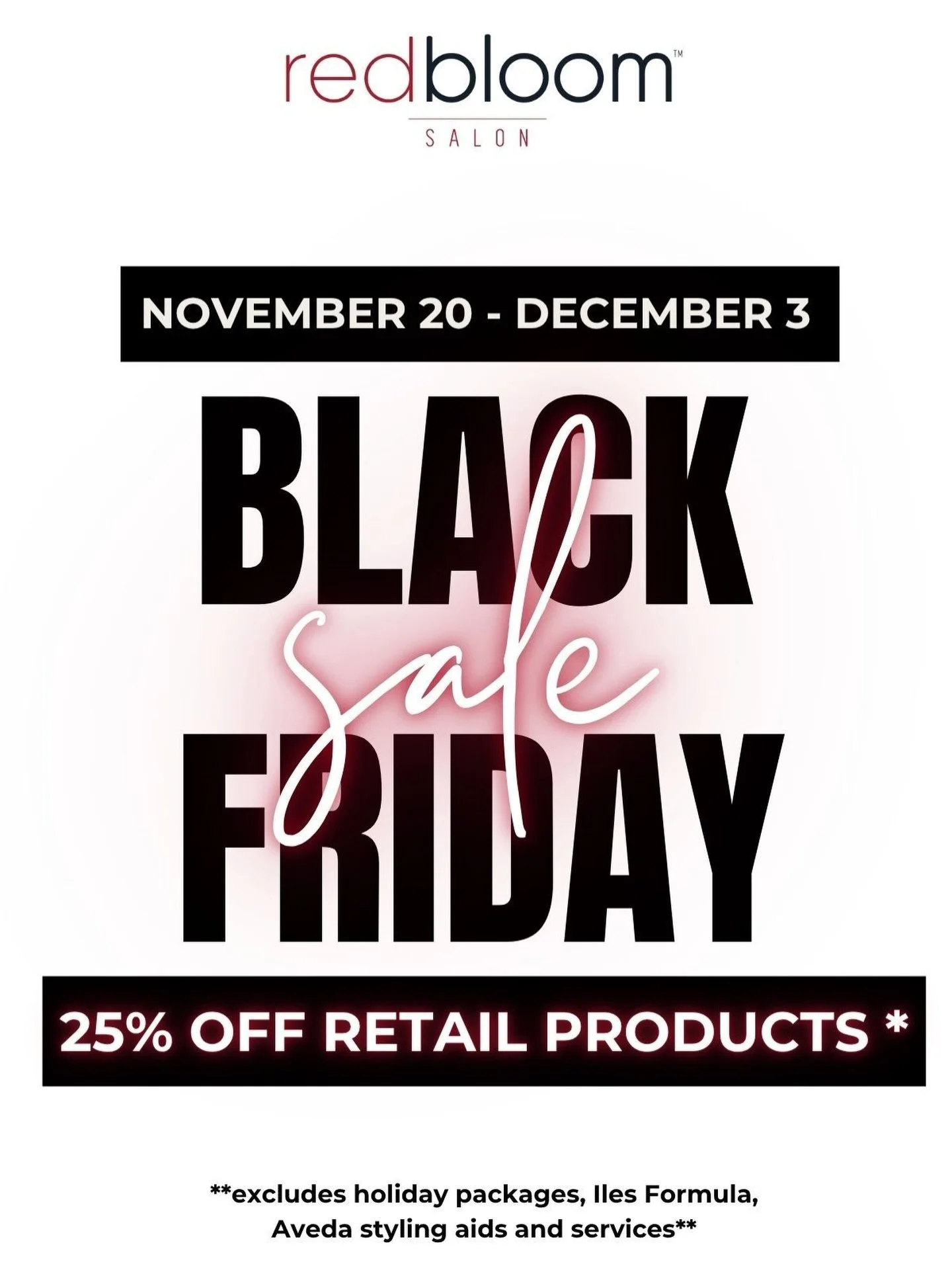 It&rsquo;s time for a restock, baby. 

Our Black Friday sale is HERE! Get 25% off all brands and tools! 

Have you had your eye on some new products? This is your chance to try something new, or stock up on your favourites! 

*Excludes Iles Formula, 