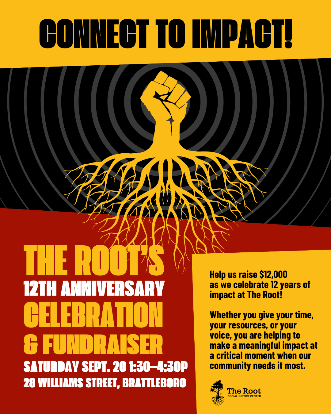 Connect to Impact: The Root’s 12th Anniversary Celebration & FUNdraiser!