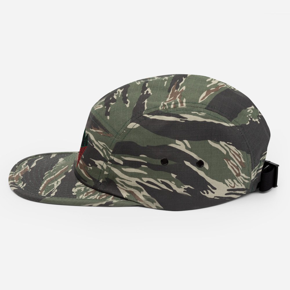 Black Louvre Logo Five Panel Cap 