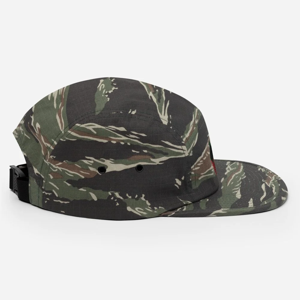 Black Louvre Logo Five Panel Cap 