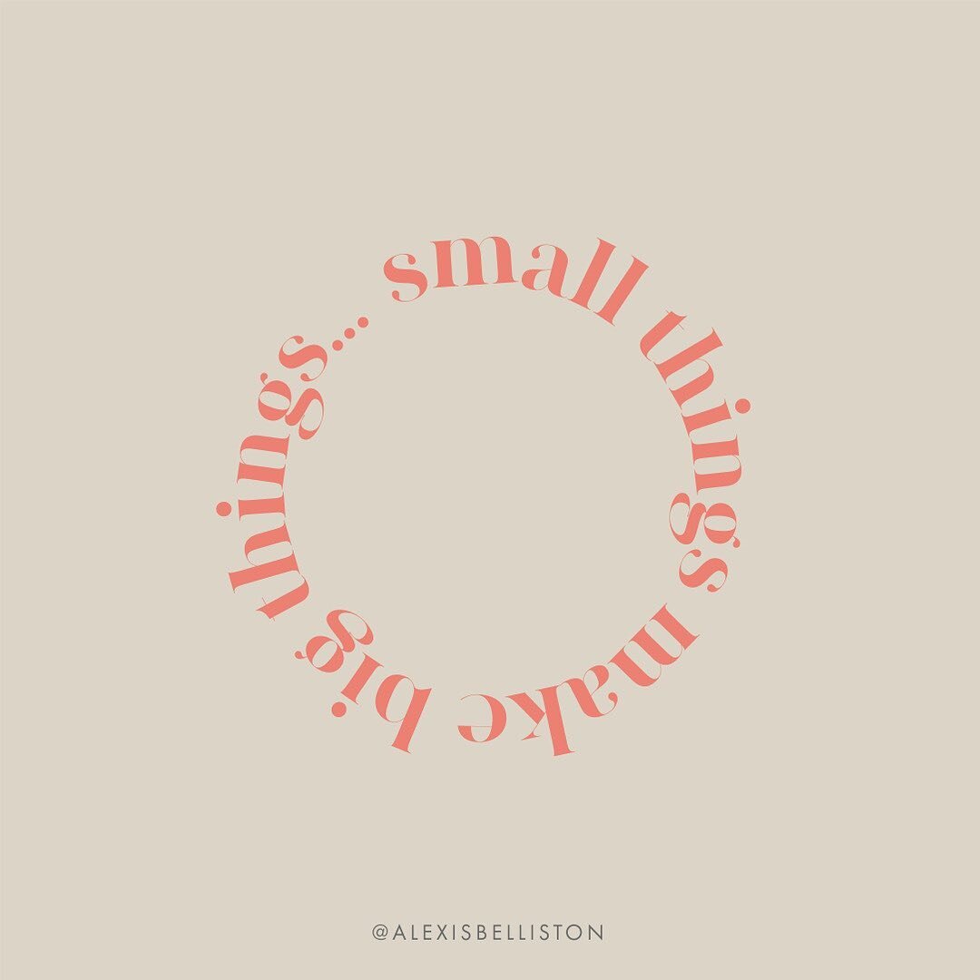 in my opinion the best/least overwhelming way to get to where you want to be. how are you seeing big changes from small things?

#goodthingstaketime #smallthingsmatter #smallthingsoften #mindfulnesspractice #mindfulnessmatters #mindfulhabits #mindful