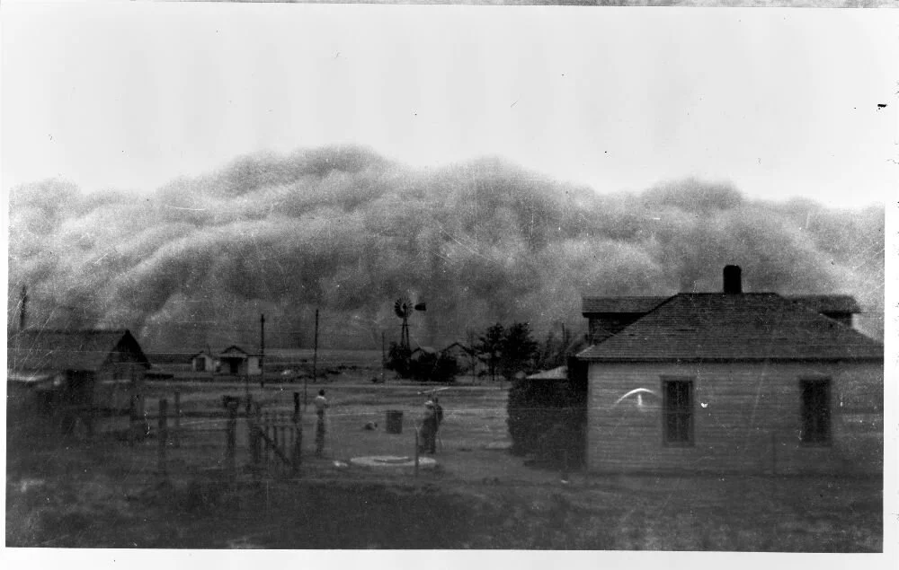 Approaching dust storm, Kansas. c. 1935. KSHS ID: 318963