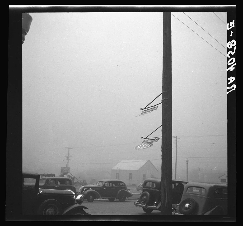 Dust storm in Amarillo, TX. April, 1936. Credit: Arthur Rothstein. LOC ID: fsa.8b27557