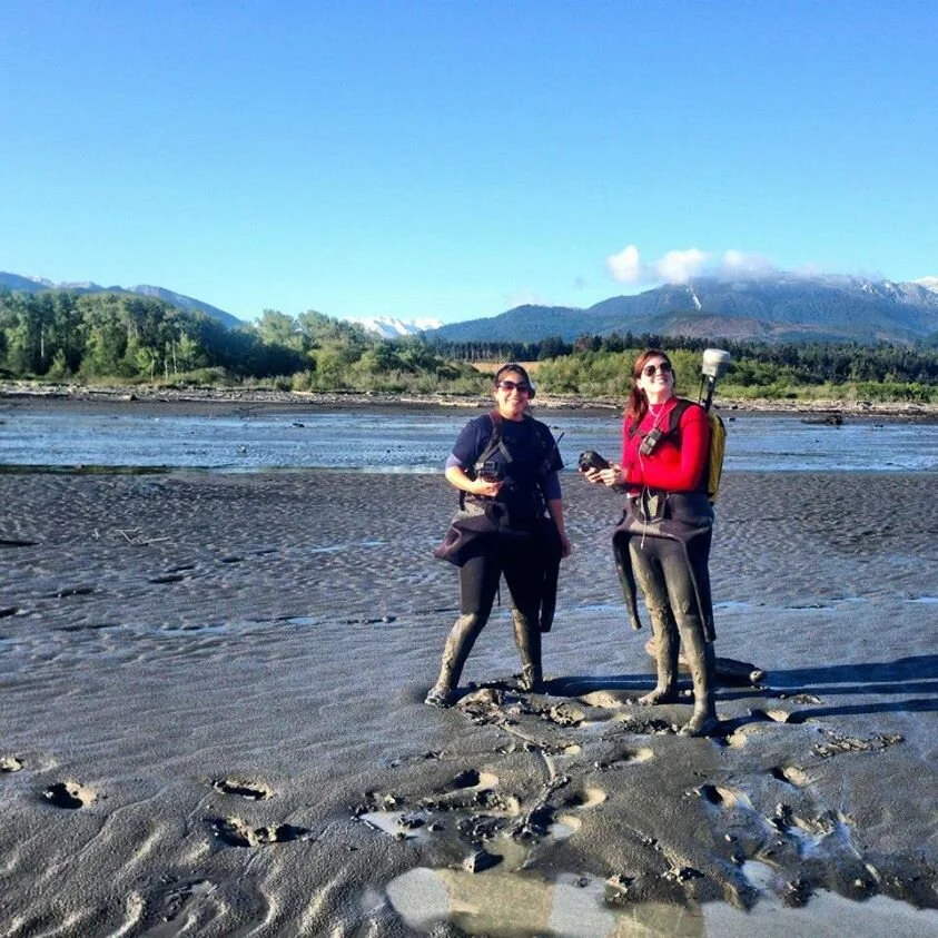 Watch out for the quicksand! Elwha Beach, Clallam County, Washington.