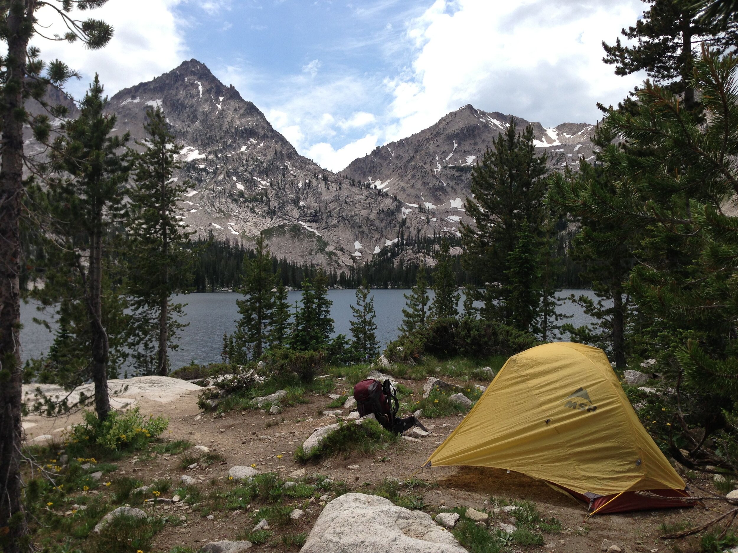 Monitoring hitch into the backcountry, Sawtooth Wilderness Area, Idaho.