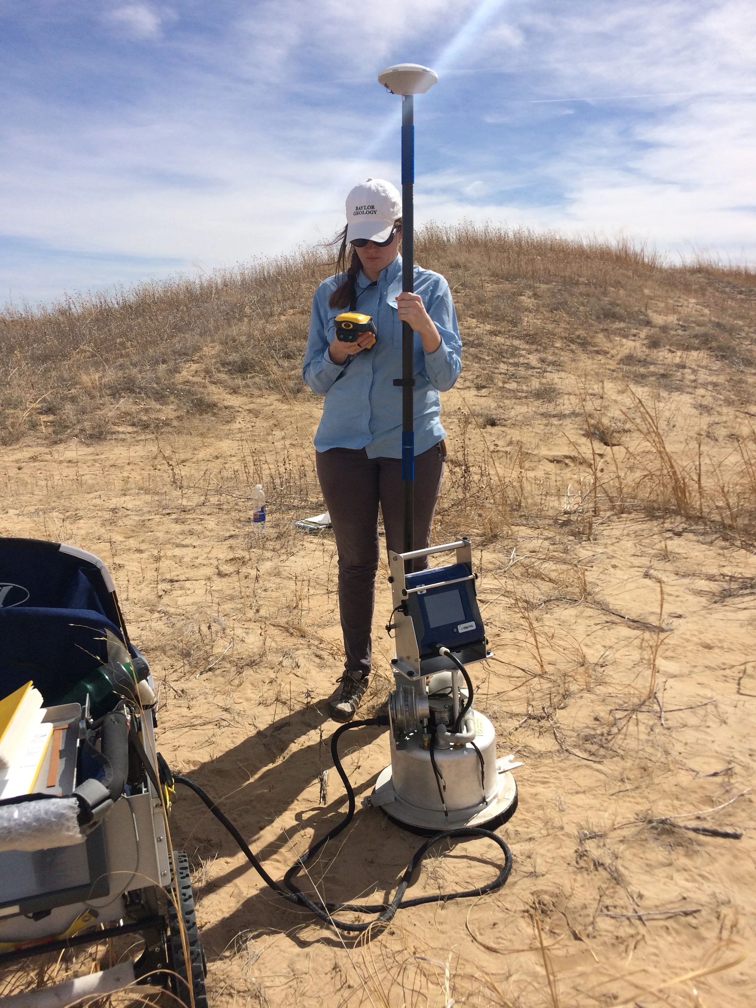 Mapping and measuring the emissivity of a sand dune, Hamilton County, Kansas.