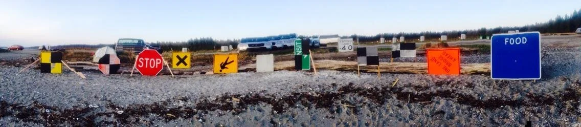 LIDAR targets ready for testing, Puget Sound, Washington.