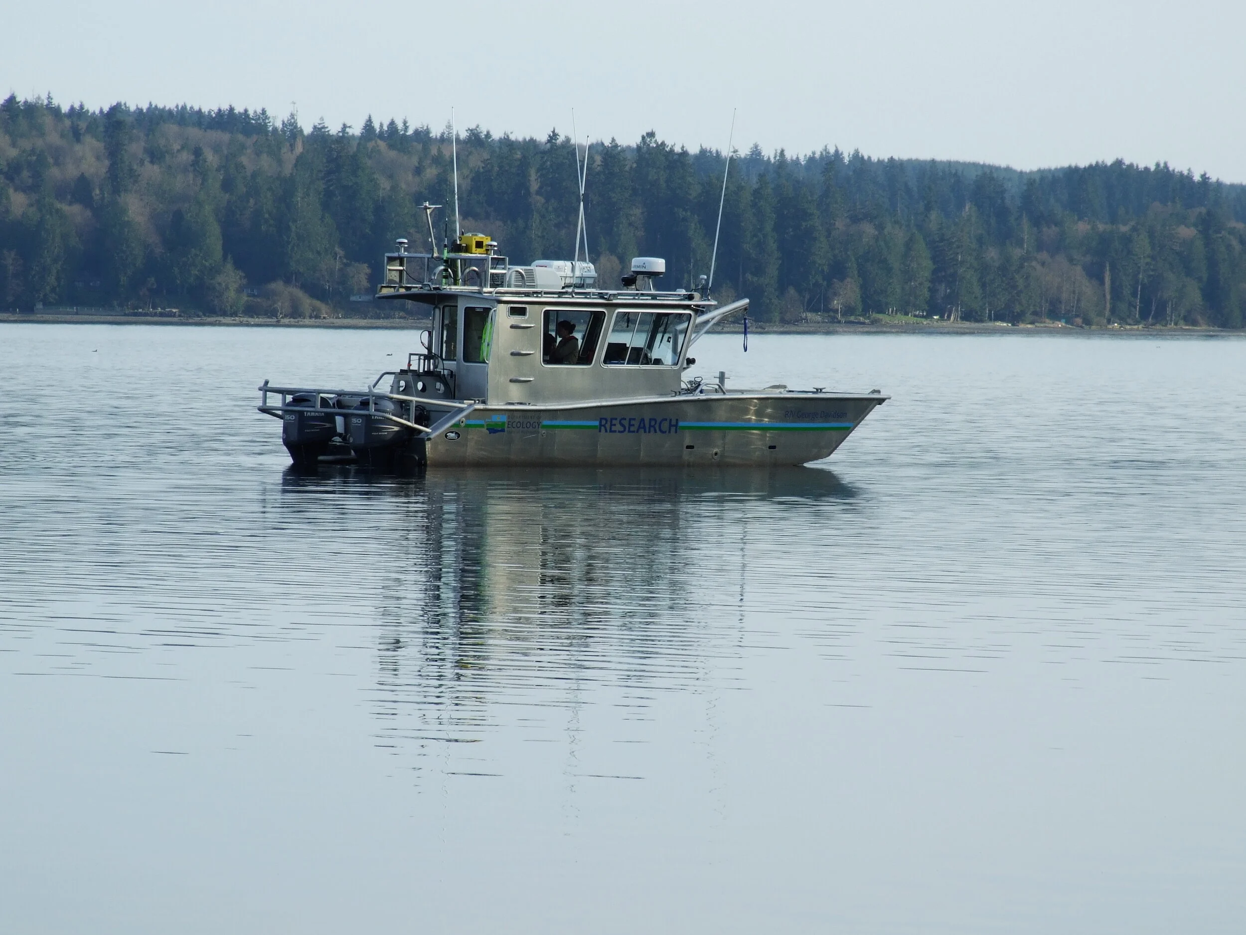 RV George Davidson, undertaking a dual-LIDAR and multi-beam SONAR study of Washington's beaches & bluffs.