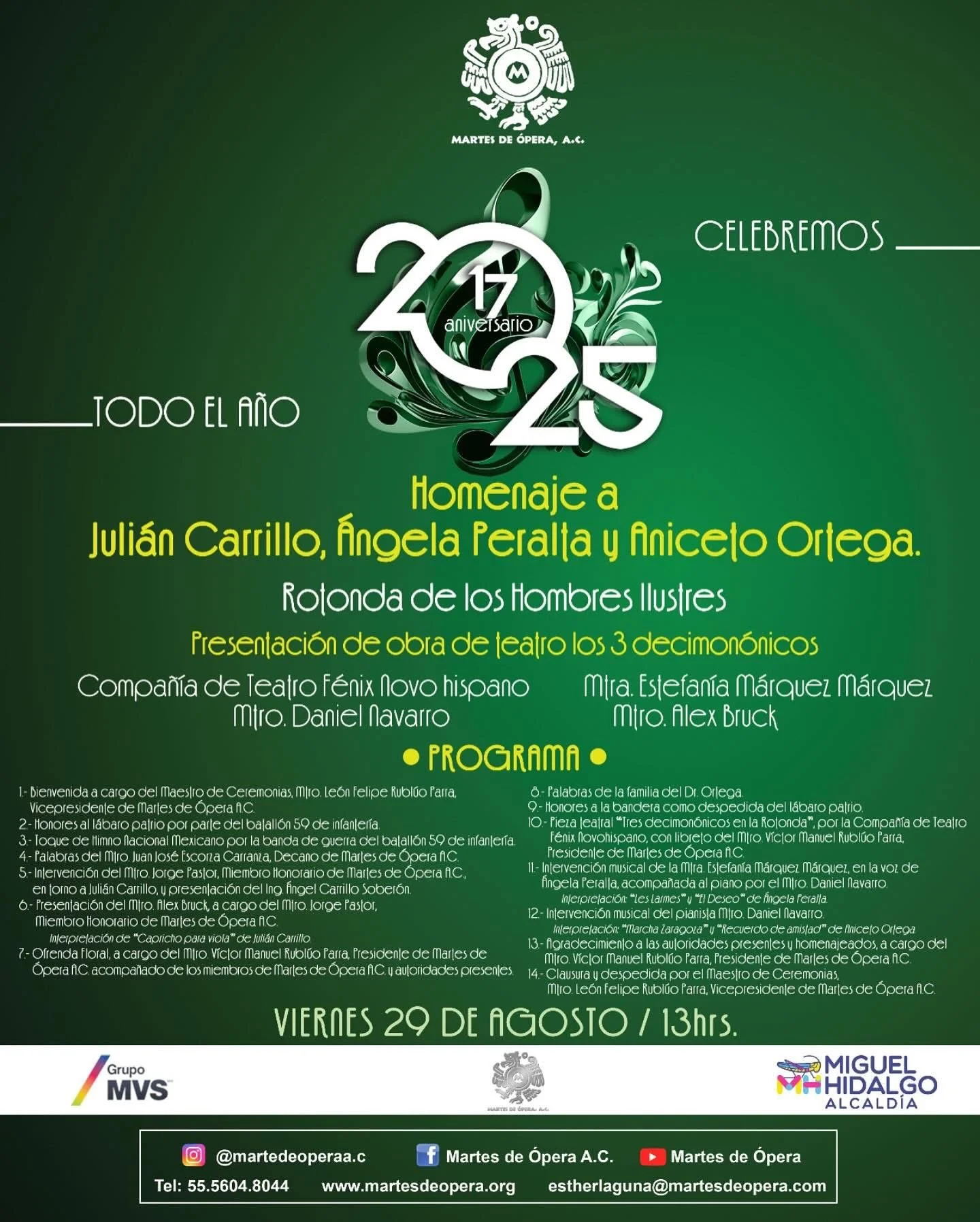 Ángela Peralta / Julián Carrillo / Aniceto Ortega - HOMENAJES