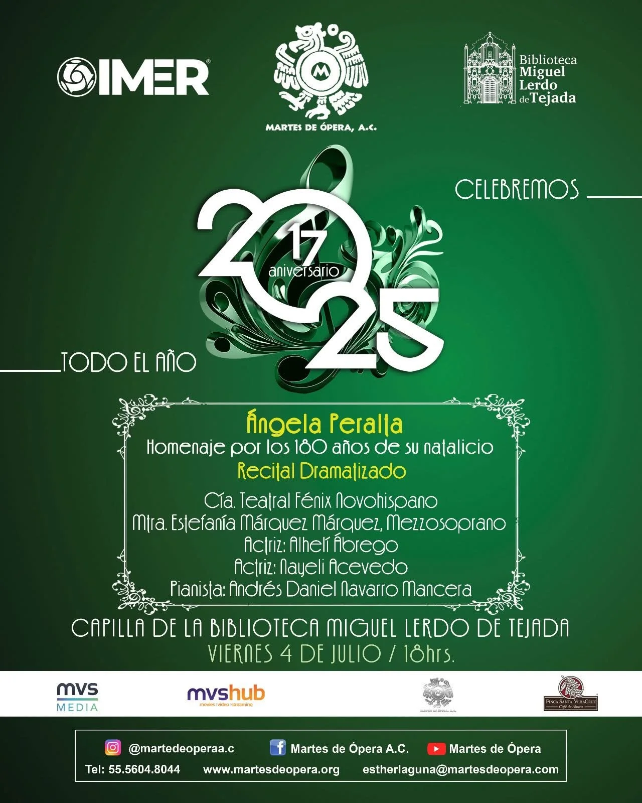 Ángela Peralta - 180 Aniversario de su Natalici