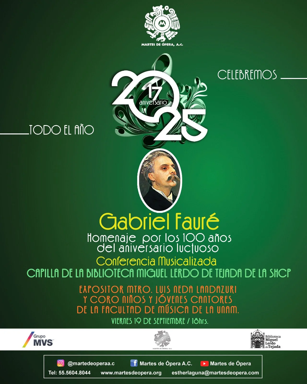GABRIEL FAURÉ - Homenaje por los 100 años del aniversario luctuoso