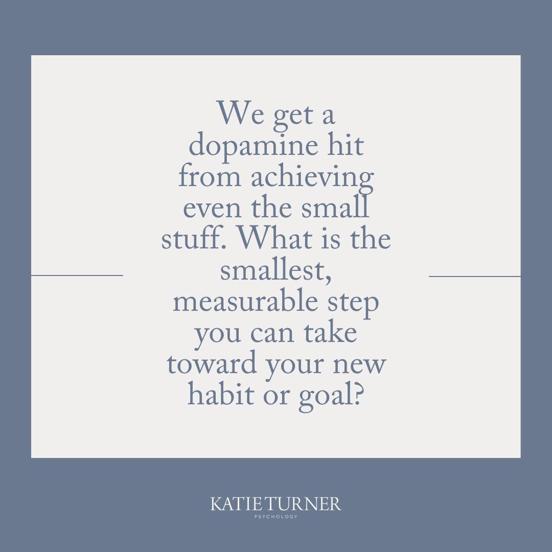 Did you know that even the smallest accomplishments can trigger a release of dopamine, the 'feel-good' neurotransmitter in our brains? 

It's true! 

So, when it comes to building new habits or reaching our goals, starting with tiny steps can have a 