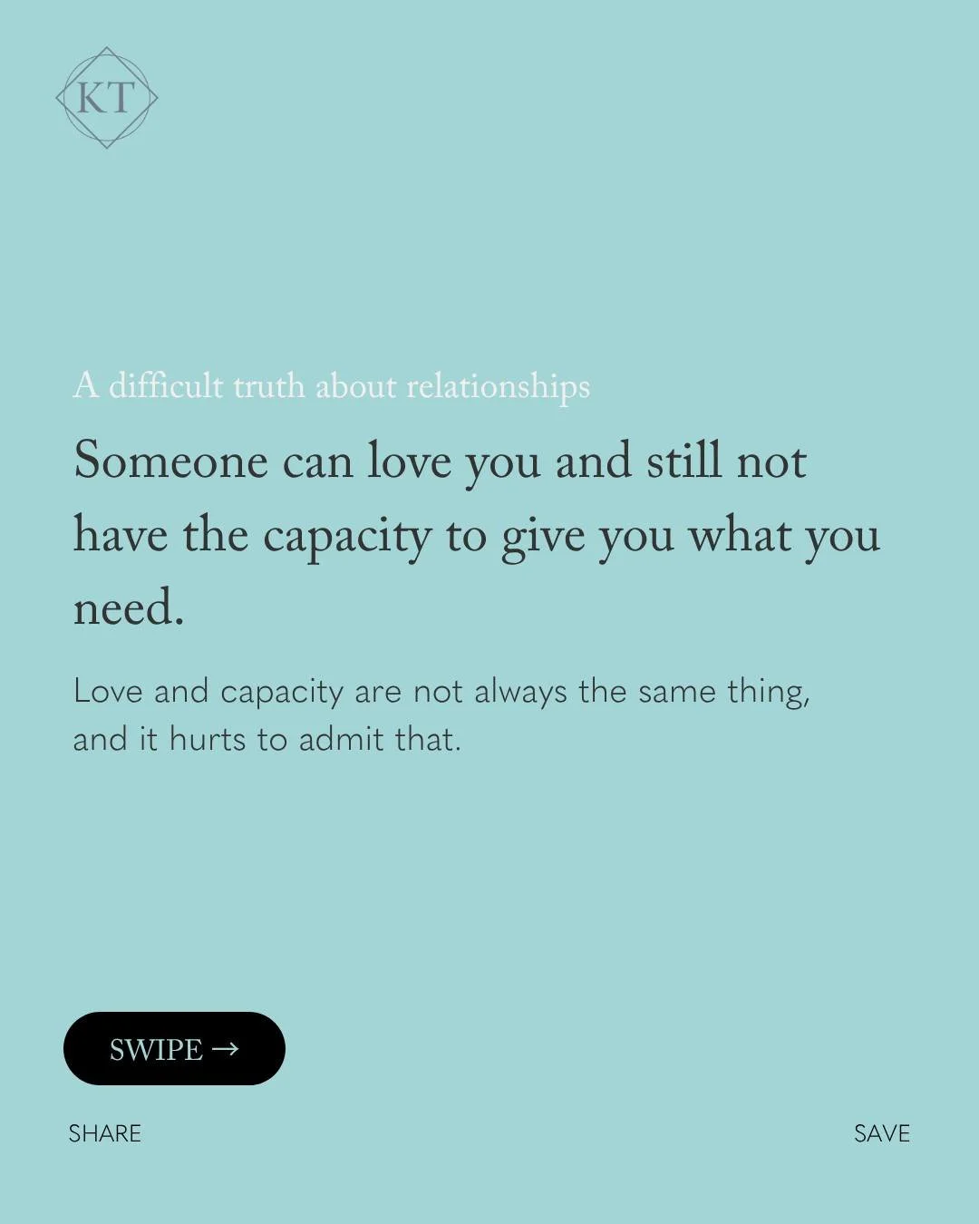 Relationships can be complicated, especially when what we need and what someone else can offer don't always align. 🤍

It's important to understand others, but it's just as important to honor our own needs, set boundaries, and recognize what we can a