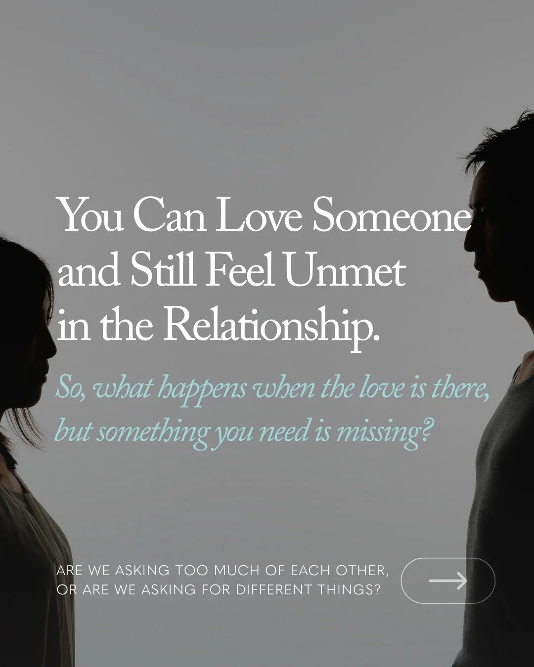 You can love someone and still feel unmet in the relationship. 🤍

Sometimes, understanding a relationship means looking beyond how much you care about each other and asking what you're both able to give.

Are your needs being heard? Are your expecta