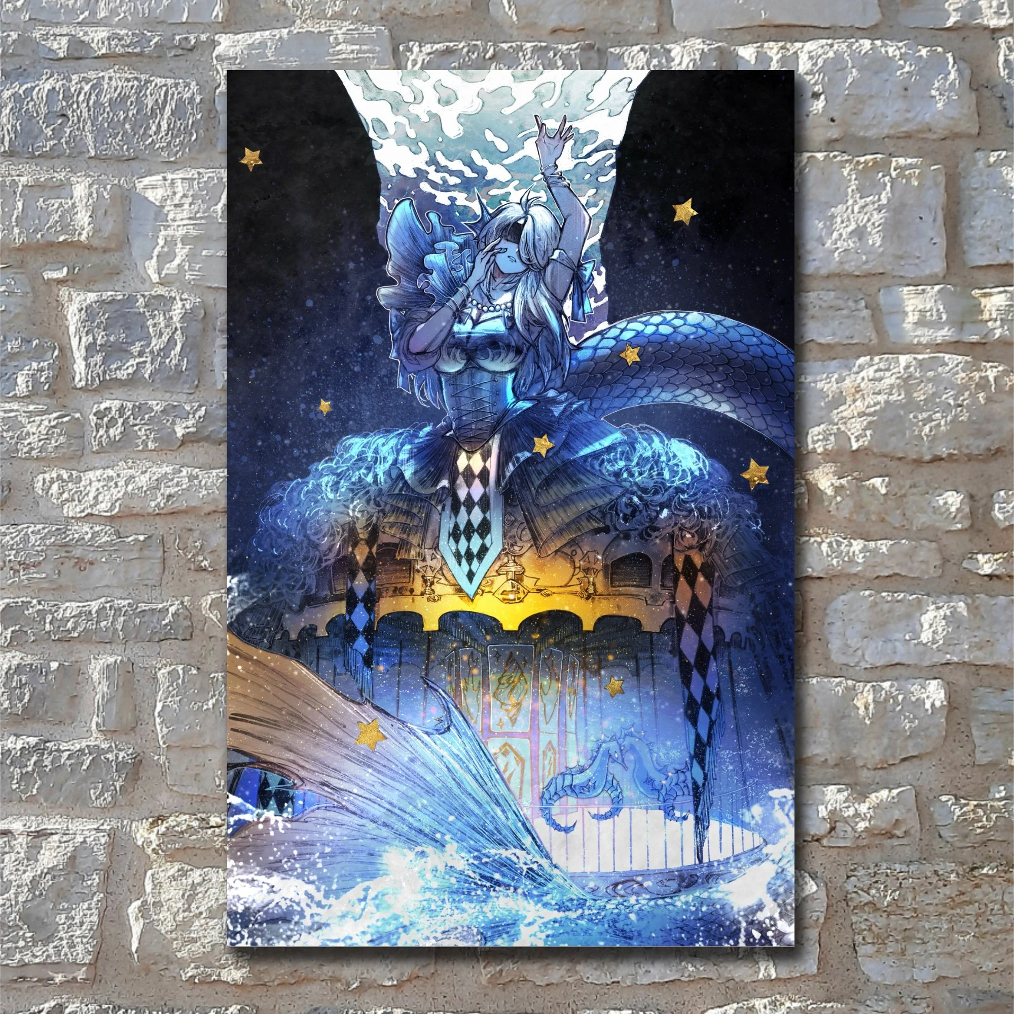 Mermaid Circus - Large Poster Print