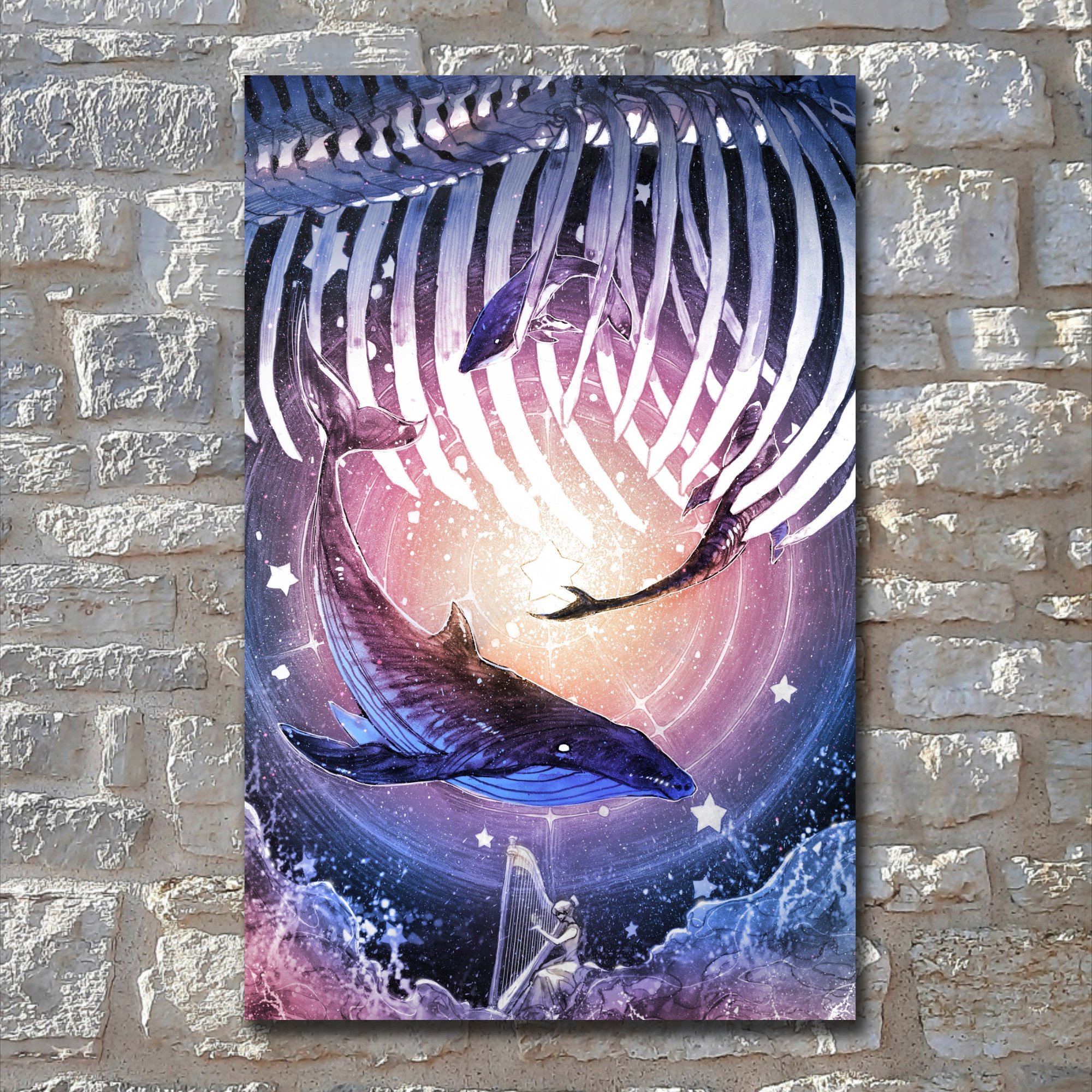 Whale Ascension - Large Poster Print