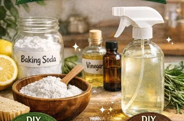 All Natural DIY Kitchen Scrub and DIY All purpose Cleaner with Simple Bare Necessities