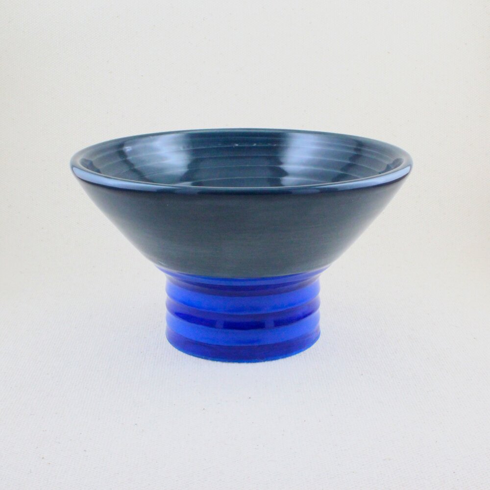 Dollhouse Miniature Ceramic Glazed Mixing Bowl in Pale Blue