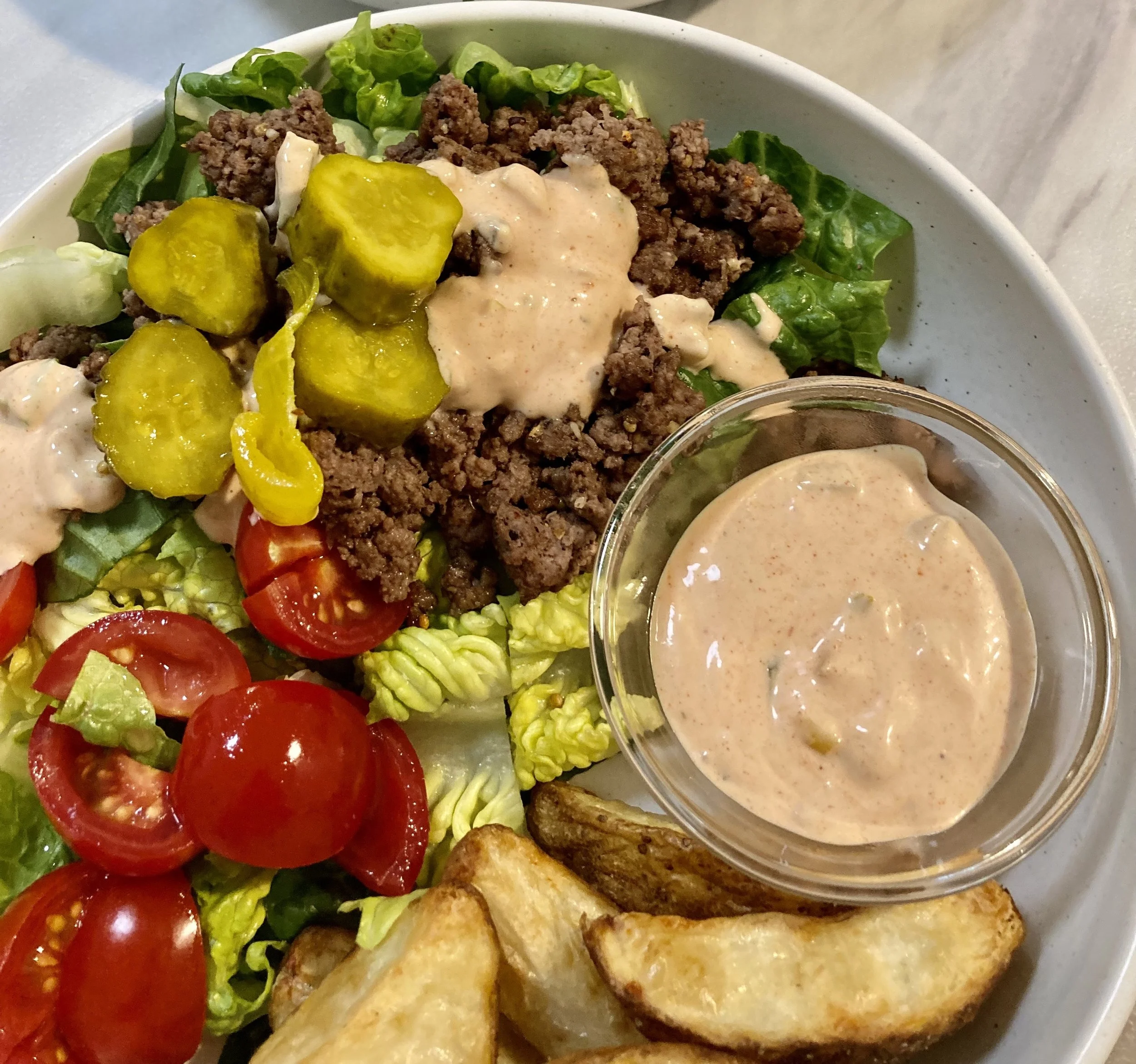 Saucy Burger Bowls